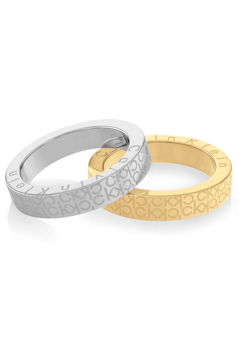 Calvin Klein Fingerring »Schmuck Edelstahl Fingerring Damenring DEFIANT«, (Set, 2 tlg.) von Calvin Klein