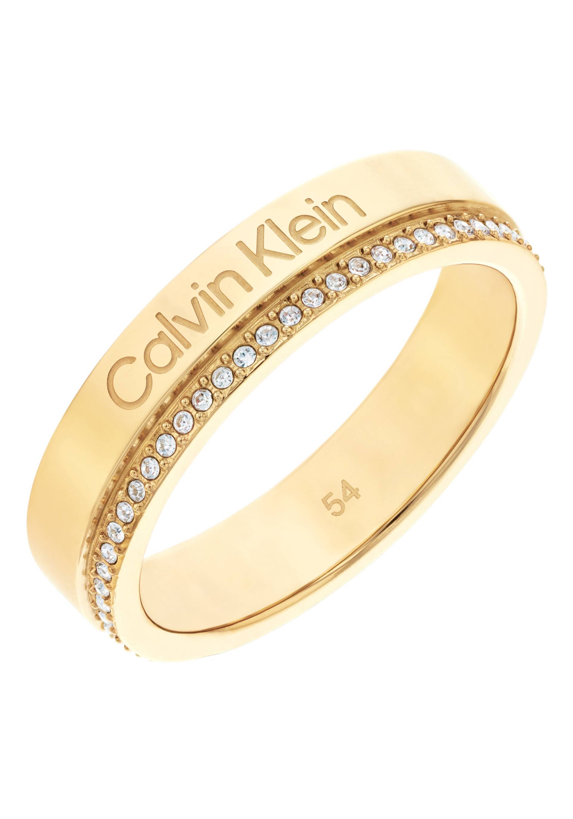 Calvin Klein Fingerring »Schmuck Edelstahl Fingerring Damenring MINIMAL LEAR«, mit Glasstein von Calvin Klein