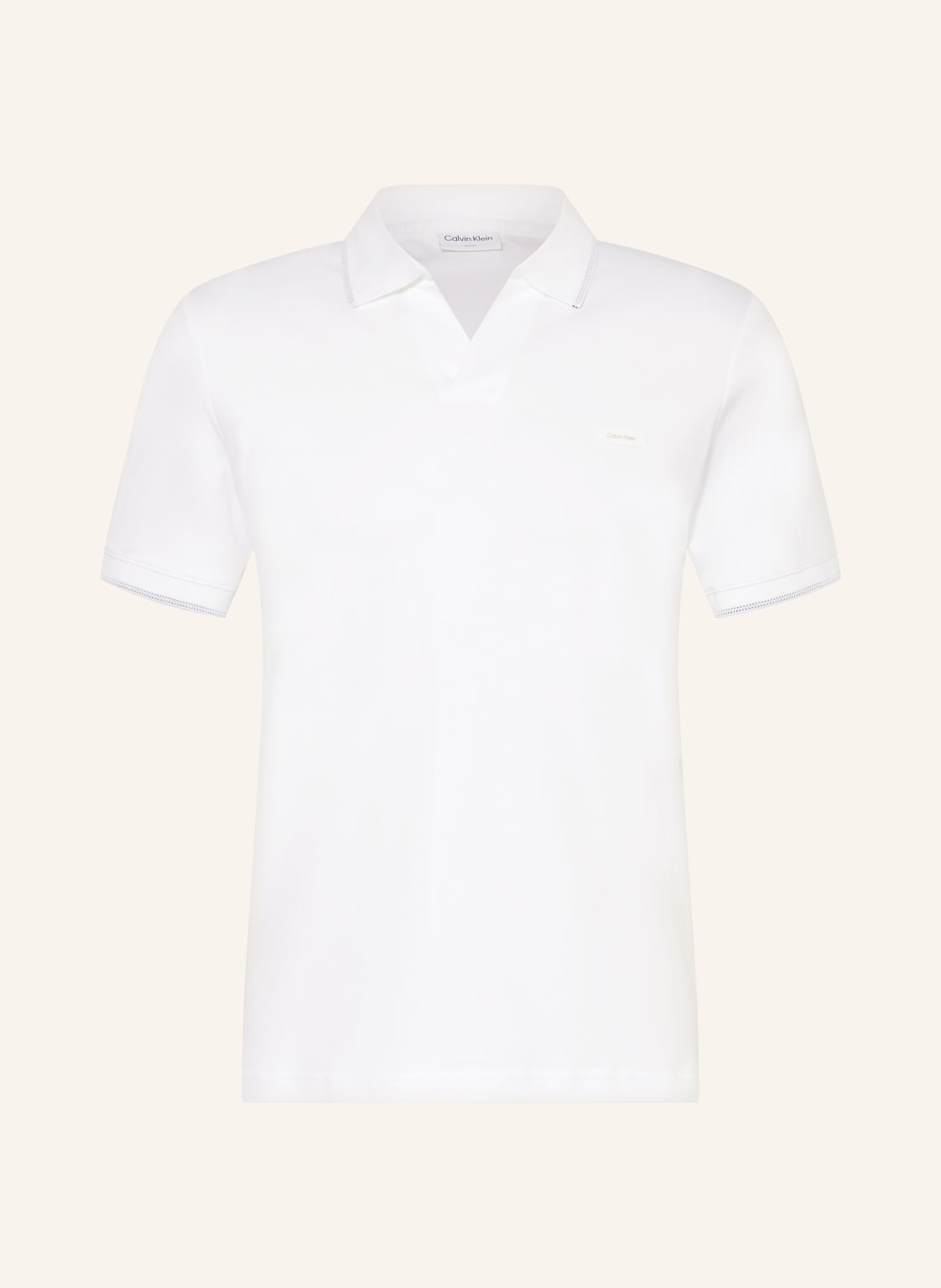 Calvin Klein Jersey-Poloshirt weiss von Calvin Klein