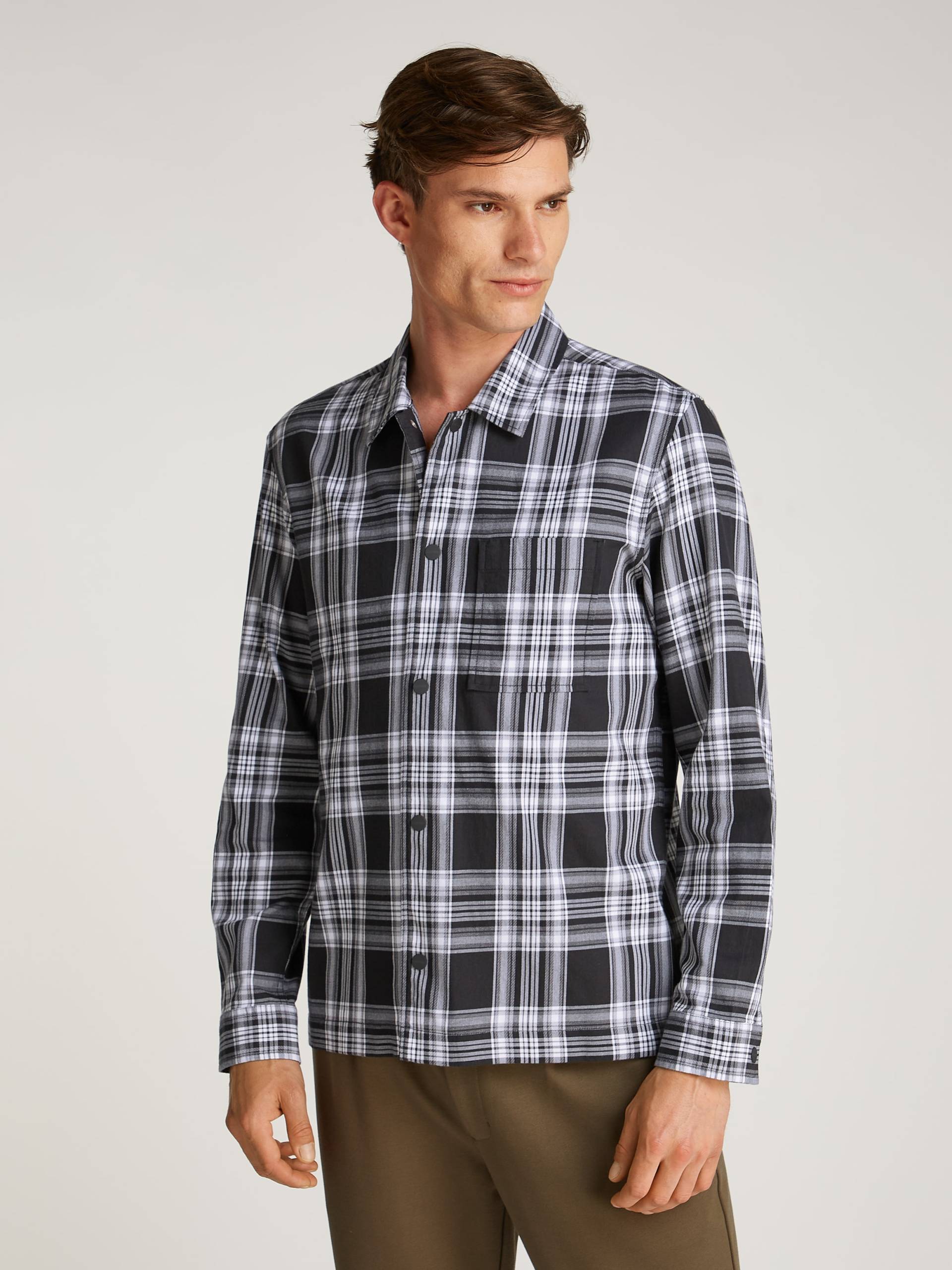 Calvin Klein Karohemd »TWILL CHECK SNAPS OVERSHIRT«, mit Logoprint von Calvin Klein