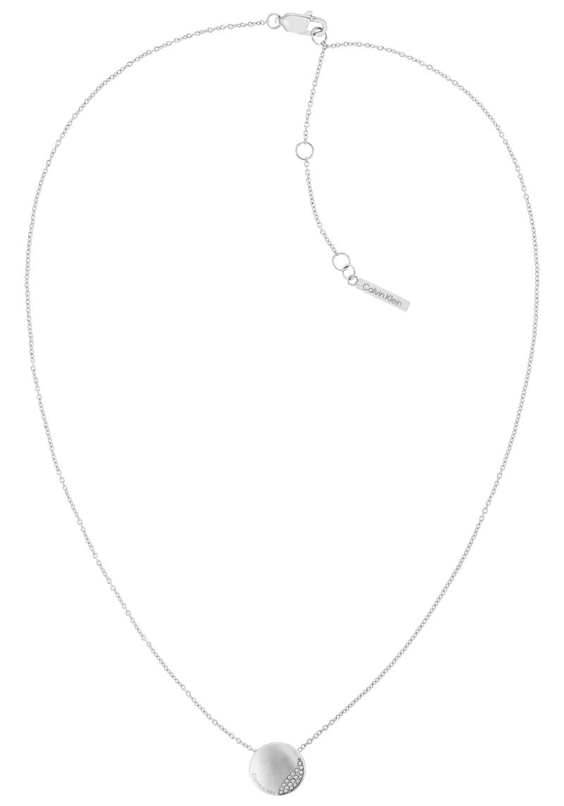 Calvin Klein Kette mit Anhänger »Schmuck Edelstahl Halsschmuck Halskette Ankerkette CIRCULAR«, mit Glasstein von Calvin Klein