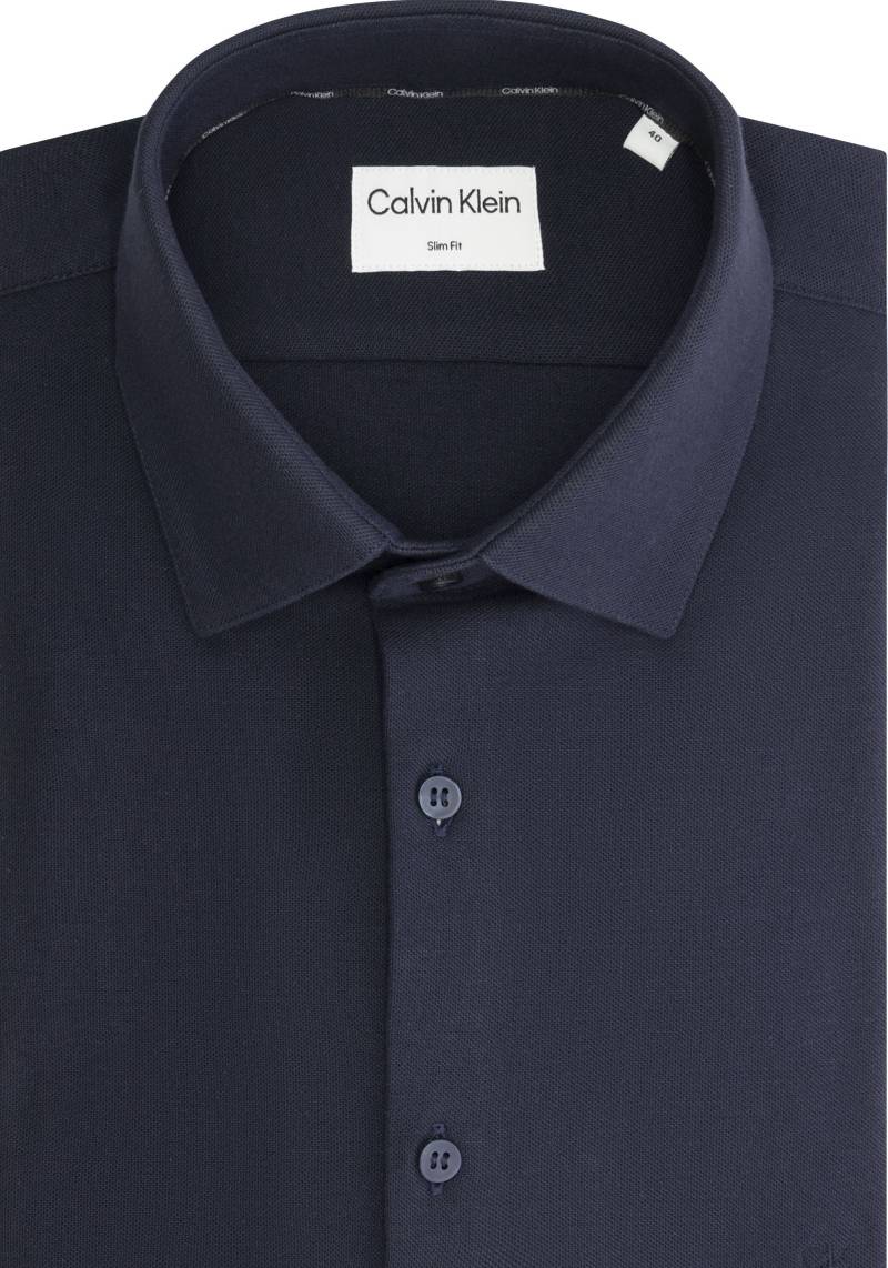 Calvin Klein Langarmhemd »STRETCH PIQUE SOLID SLIM SHIRT« von Calvin Klein