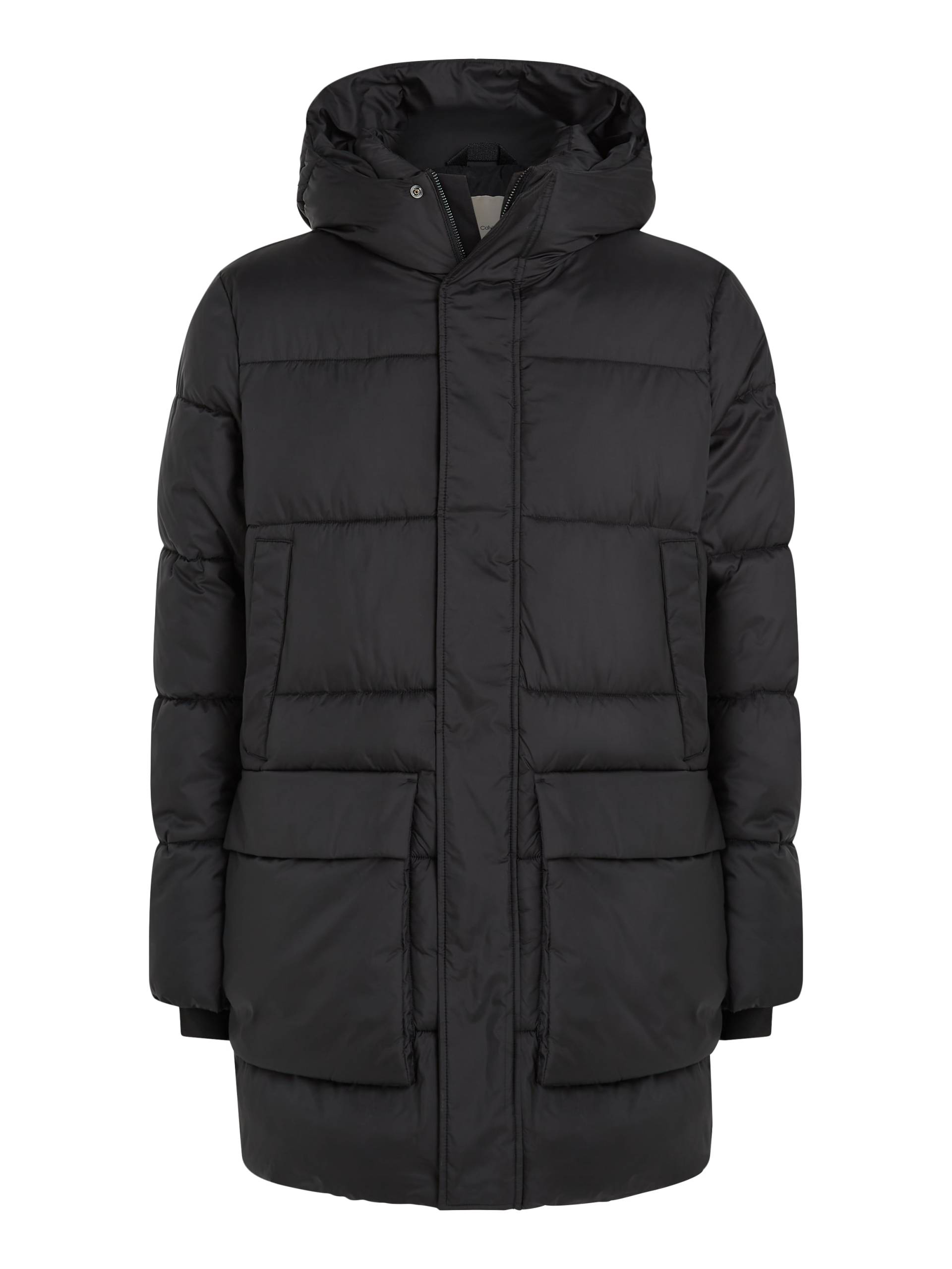 Calvin Klein Kurzmantel »LONG HOODED QUILT PUFFER MW«, mit Logopatch von Calvin Klein