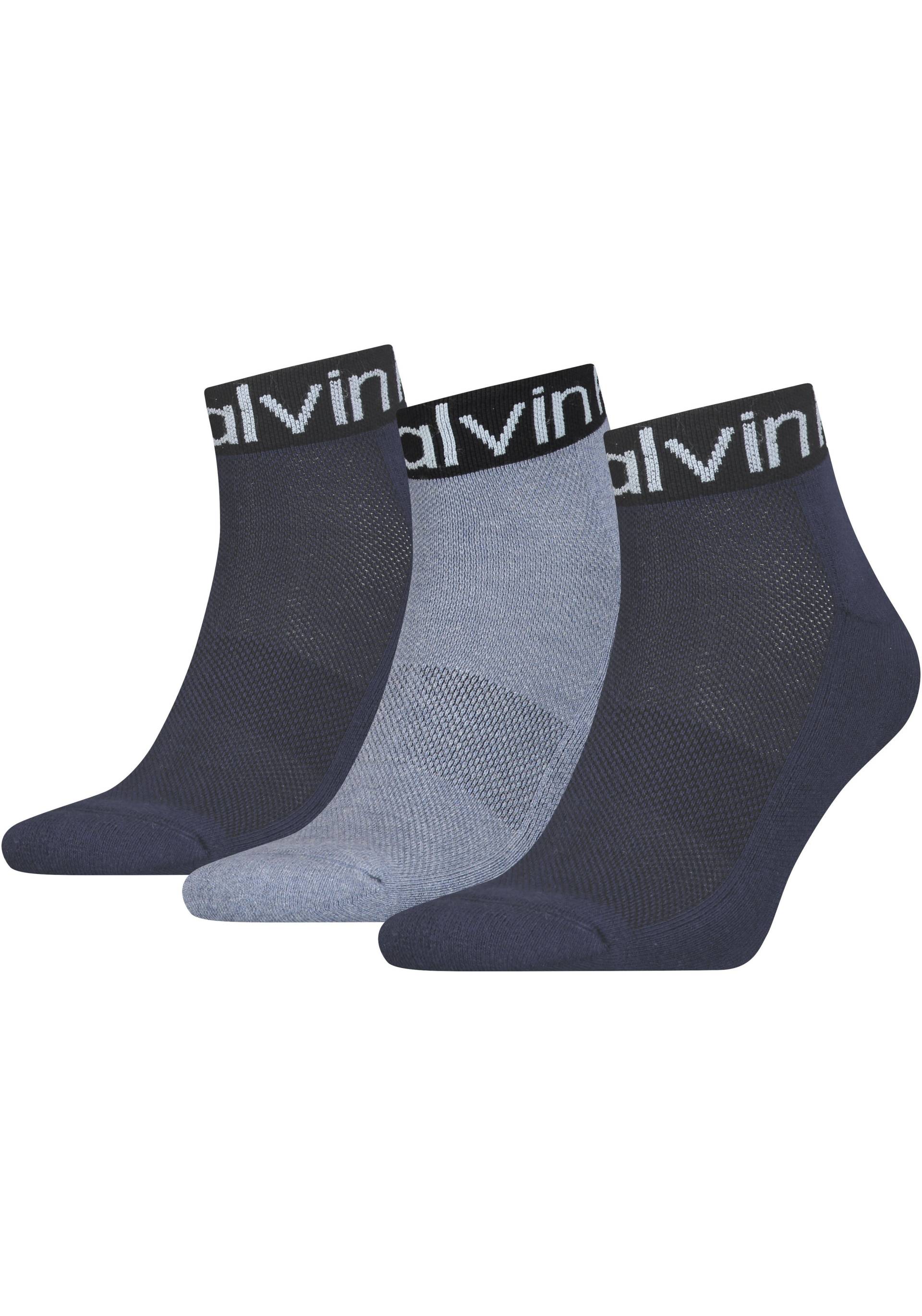 Calvin Klein Kurzsocken, (Packung, 3 Paar), mit markentypischem Logo von Calvin Klein