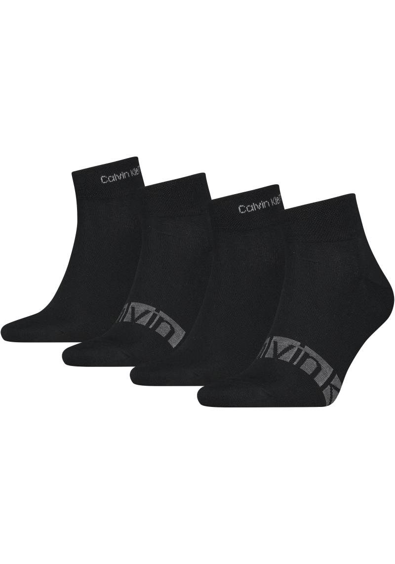 Calvin Klein Kurzsocken »CK MEN QUARTER 4P STRIPES«, (Packung, 4er-Pack), mit diskretem Logo von Calvin Klein