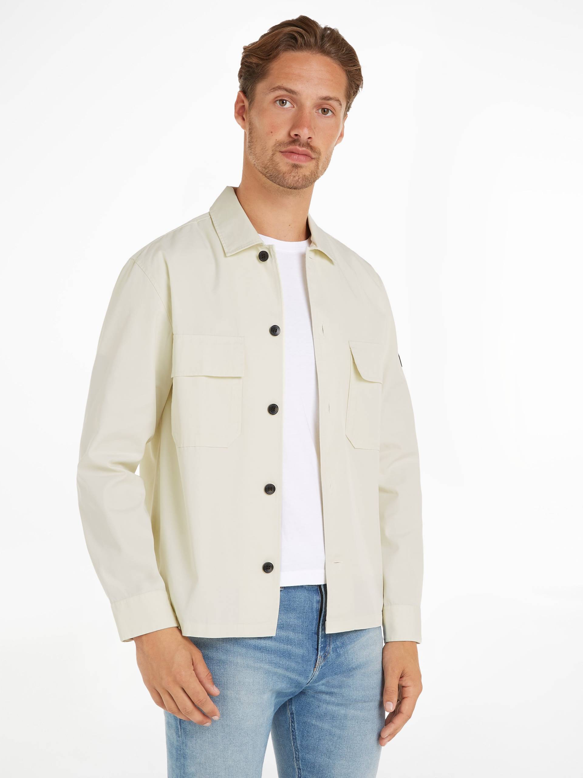 Calvin Klein Langarmhemd »COTTON NYLON OVERSHIRT«, mit aufgesetzten Brusttaschen von Calvin Klein