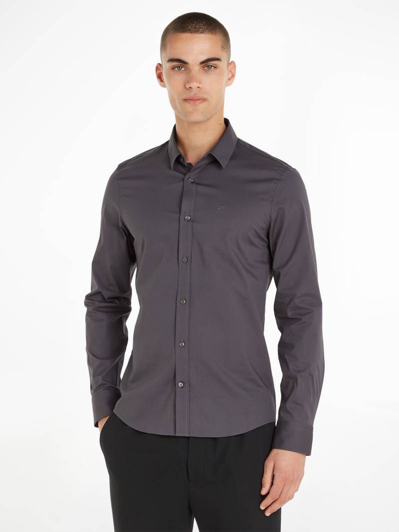 Calvin Klein Langarmhemd »SLIM FIT STRETCH POPLIN«, mit Kentkragen von Calvin Klein