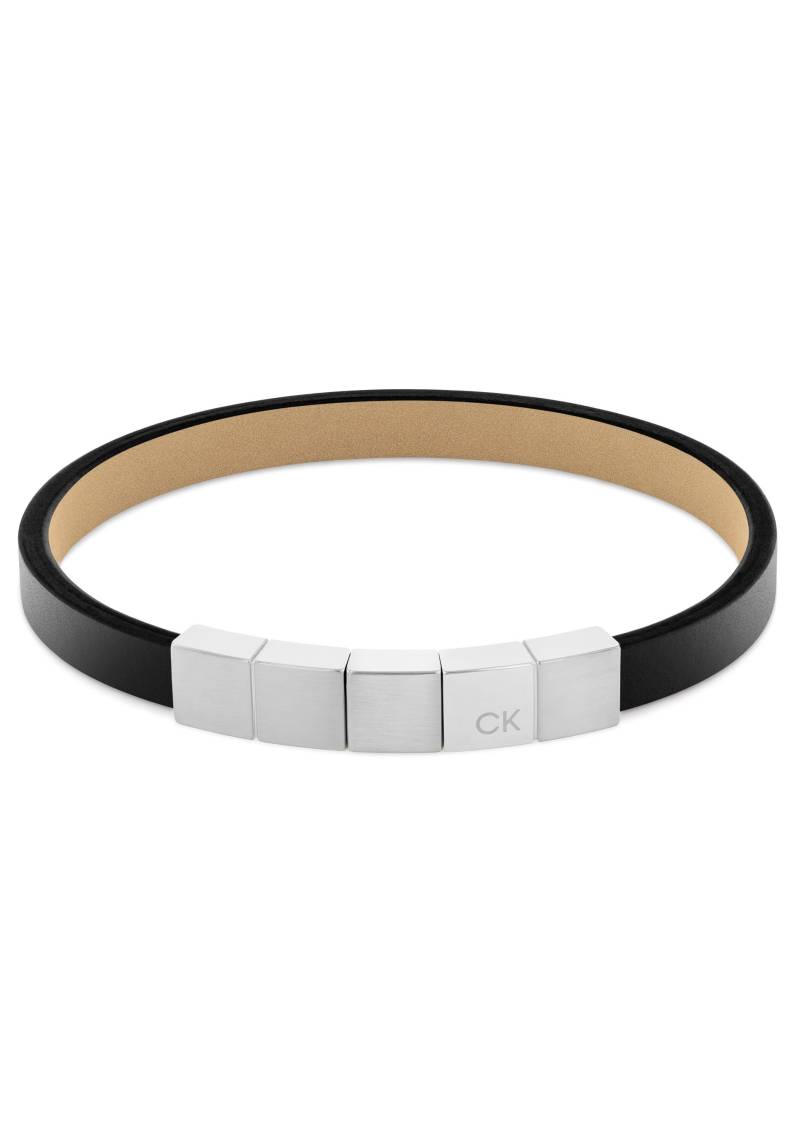 Calvin Klein Lederarmband »Schmuck Edelstahl Armschmuck Lederarmband SQUARES« von Calvin Klein