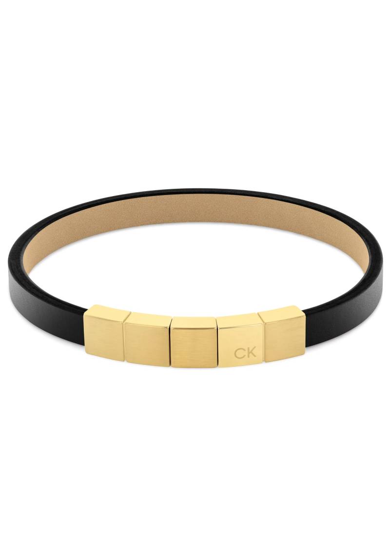 Calvin Klein Lederarmband »Schmuck Edelstahl Armschmuck Lederarmband SQUARES« von Calvin Klein