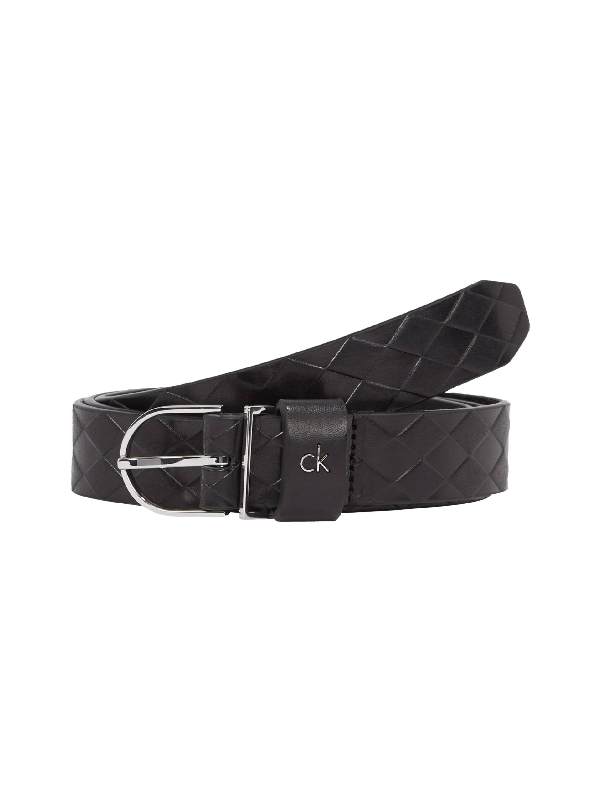 Calvin Klein Ledergürtel »CK METAL ROUND BUCKLE 2.5_BRAID«, mit Rautenstruktur Calvin Klein Ledergürtel »CK METAL ROUND BUCKLE 2.5_BRAID«, mit Rautenstruktur von Calvin Klein