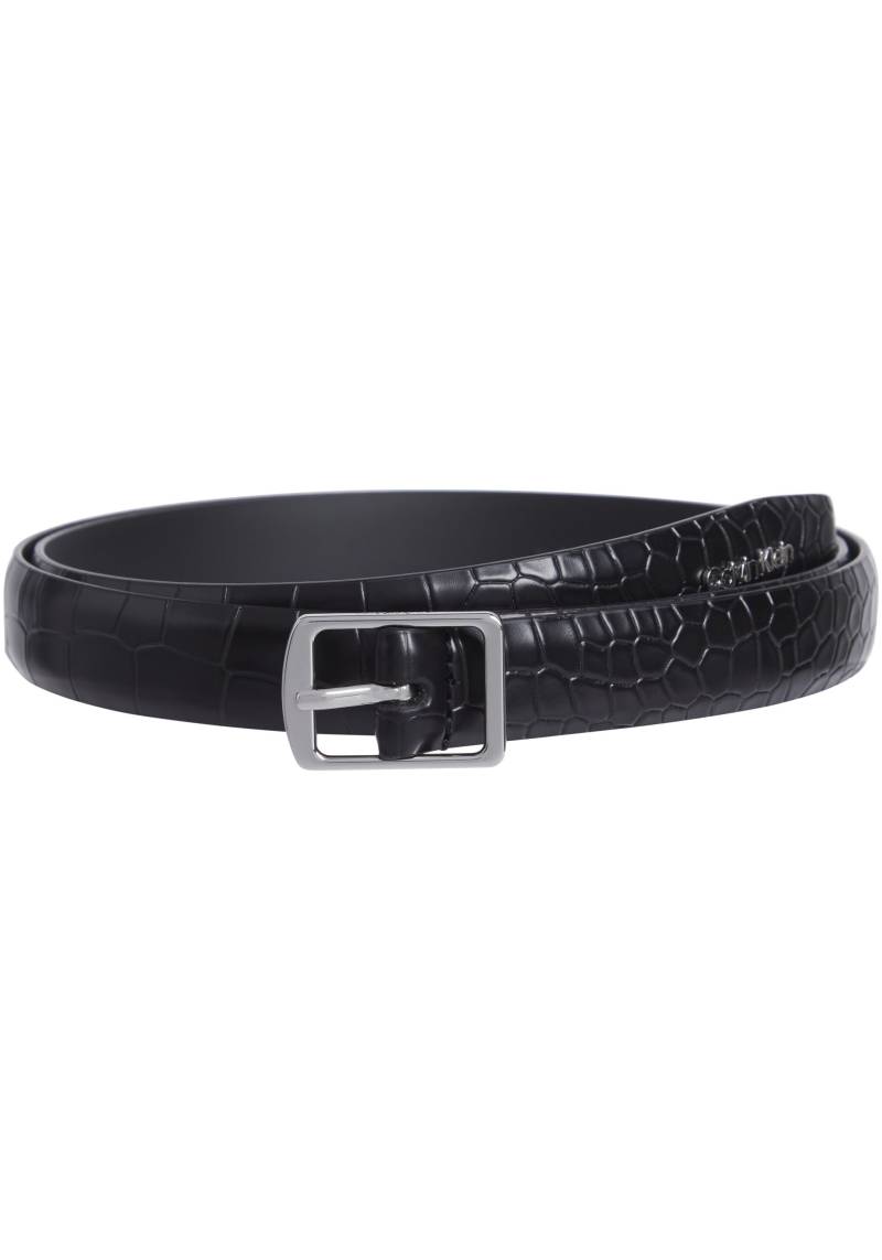 Calvin Klein Ledergürtel »SLIM SQR BUCKLE BELT 2.0_CROCO«, mit Logoschriftzug von Calvin Klein