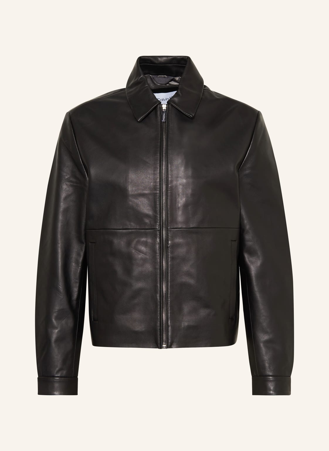 Calvin Klein Lederjacke schwarz von Calvin Klein