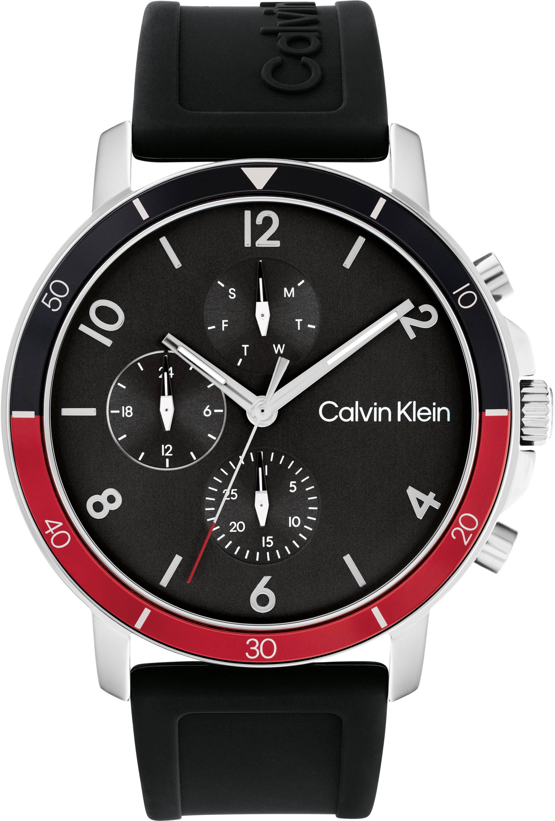 Calvin Klein Multifunktionsuhr »Gauge Sport, 25200072«, Quarzuhr, Armbanduhr, Herrenuhr, Datum, Silikonarmband von Calvin Klein