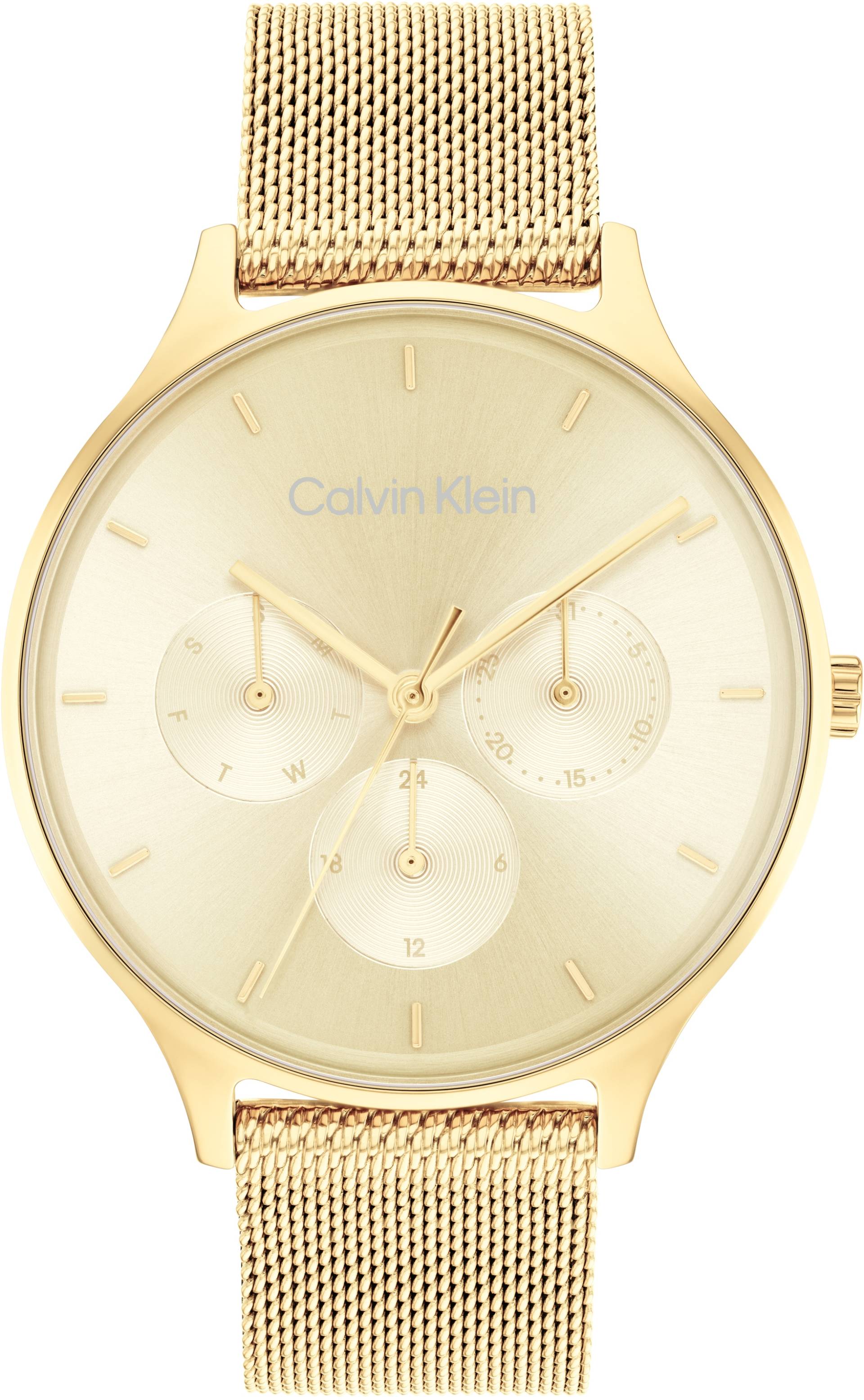 Calvin Klein Multifunktionsuhr »Timeless Multifunction, 25200103«, Quarzuhr, Armbanduhr, Damenuhr, Datum, IP-Beschichtung von Calvin Klein