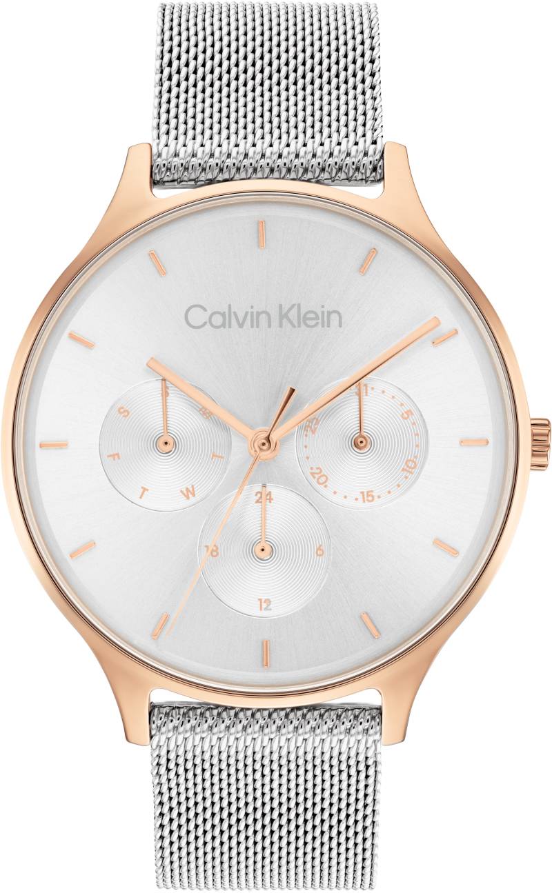 Calvin Klein Multifunktionsuhr »Timeless Multifunction, 25200106«, Quarzuhr, Armbanduhr, Damenuhr, Datum, Edelstahlarmband von Calvin Klein