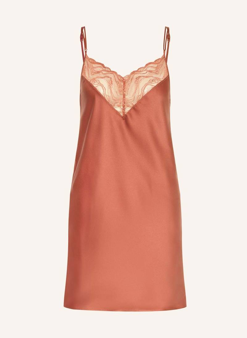 Calvin Klein Negligé Satin Sheen Lace Aus Satin braun von Calvin Klein