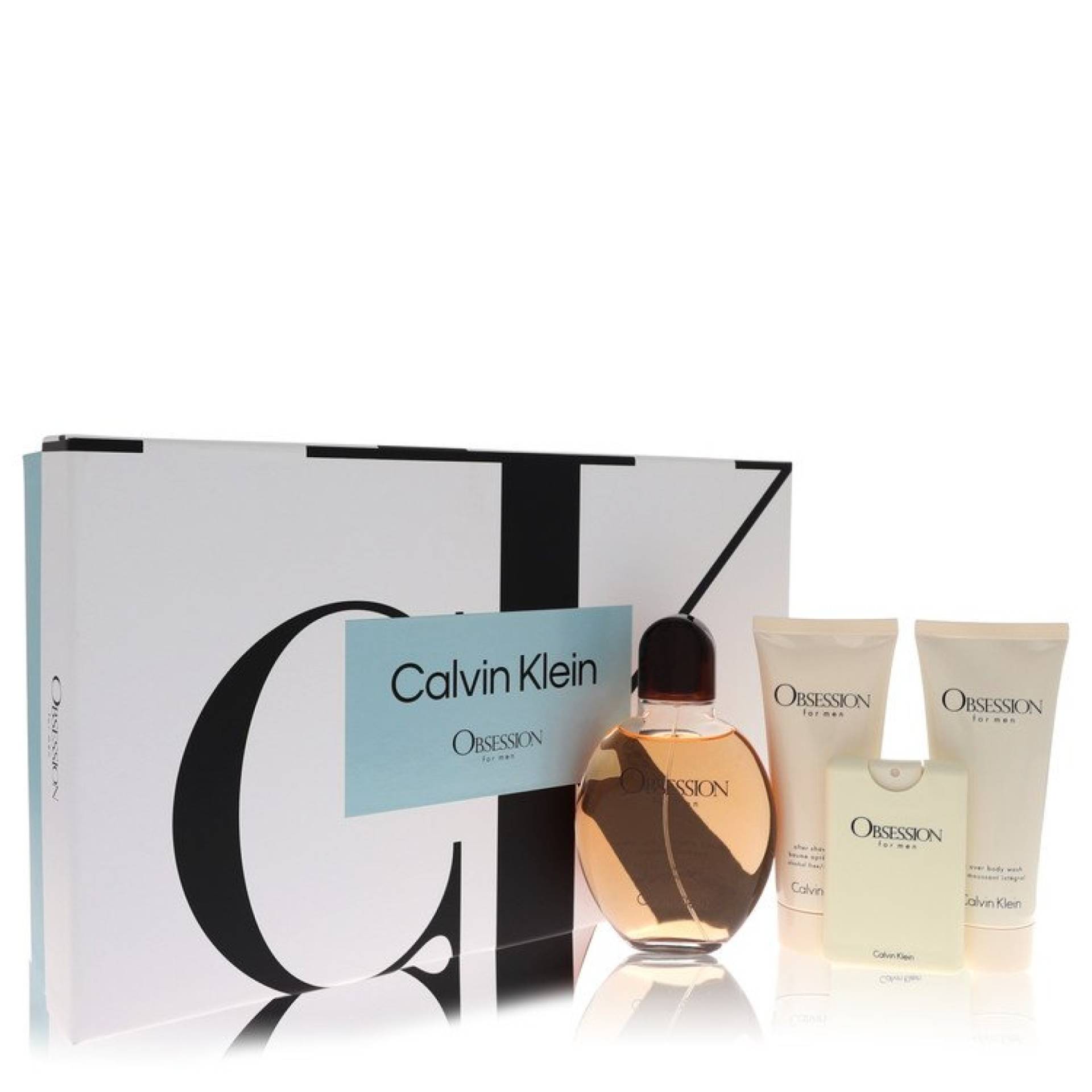 Calvin Klein Obsession Gift Set -- 125 ml Eau De Toilette Spray + 20 ml Mini EDT Spray + 101 ml After Shave Balm + 101 ml Body Wash von Calvin Klein