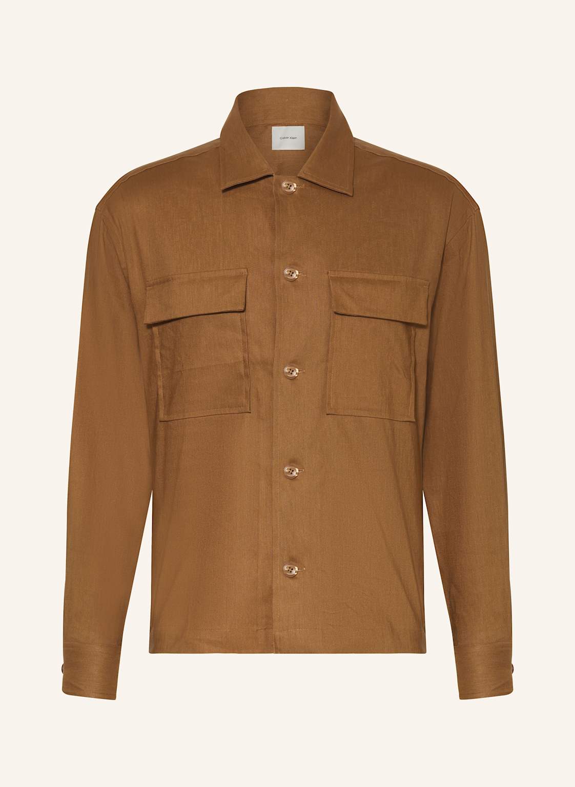 Calvin Klein Overjacket Mit Leinen braun Calvin Klein Overjacket Mit Leinen braun von Calvin Klein