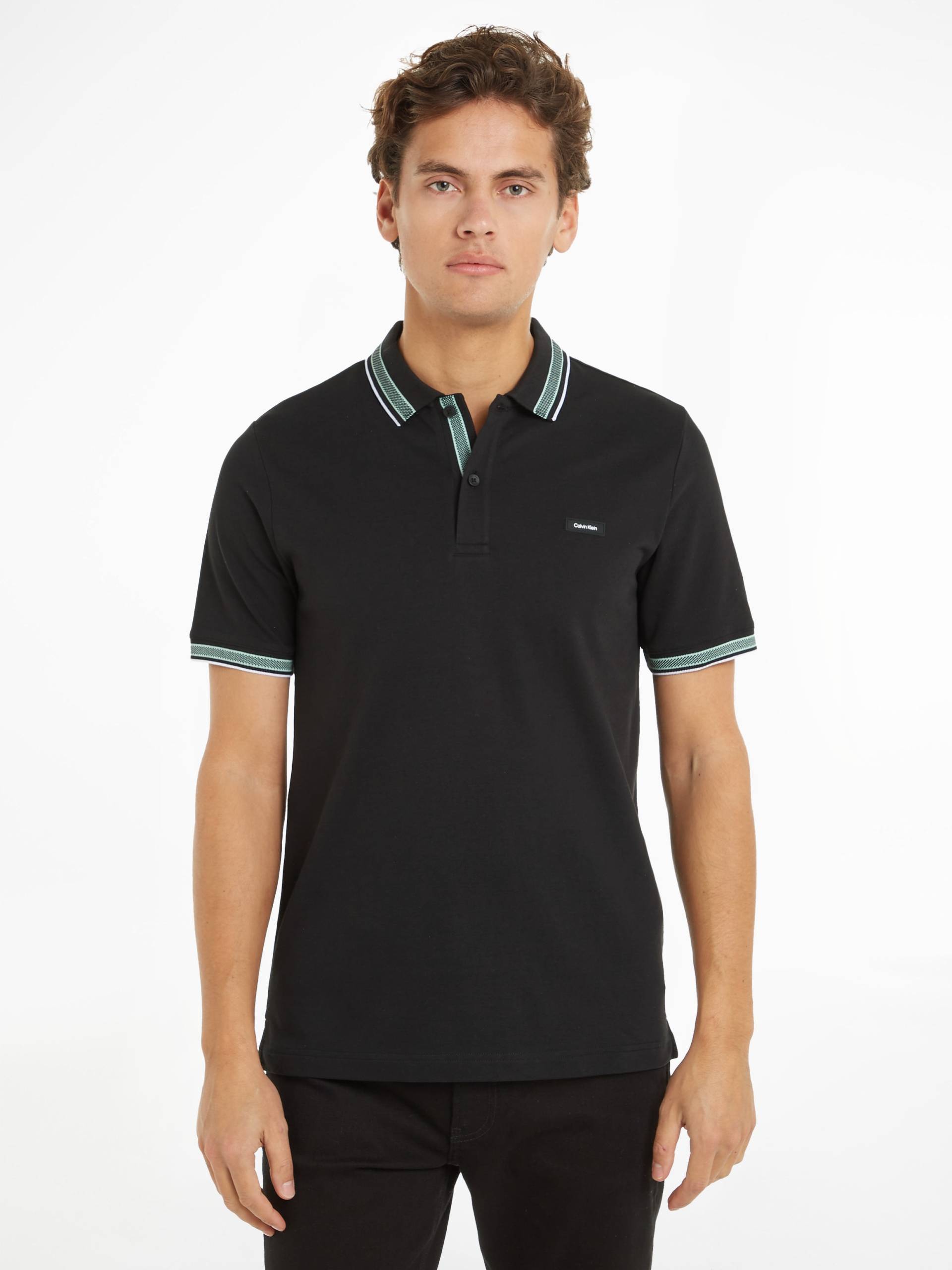 Calvin Klein Poloshirt »STRETCH PIQUE MULTI TIPPING POLO«, mit Logoschriftzug von Calvin Klein