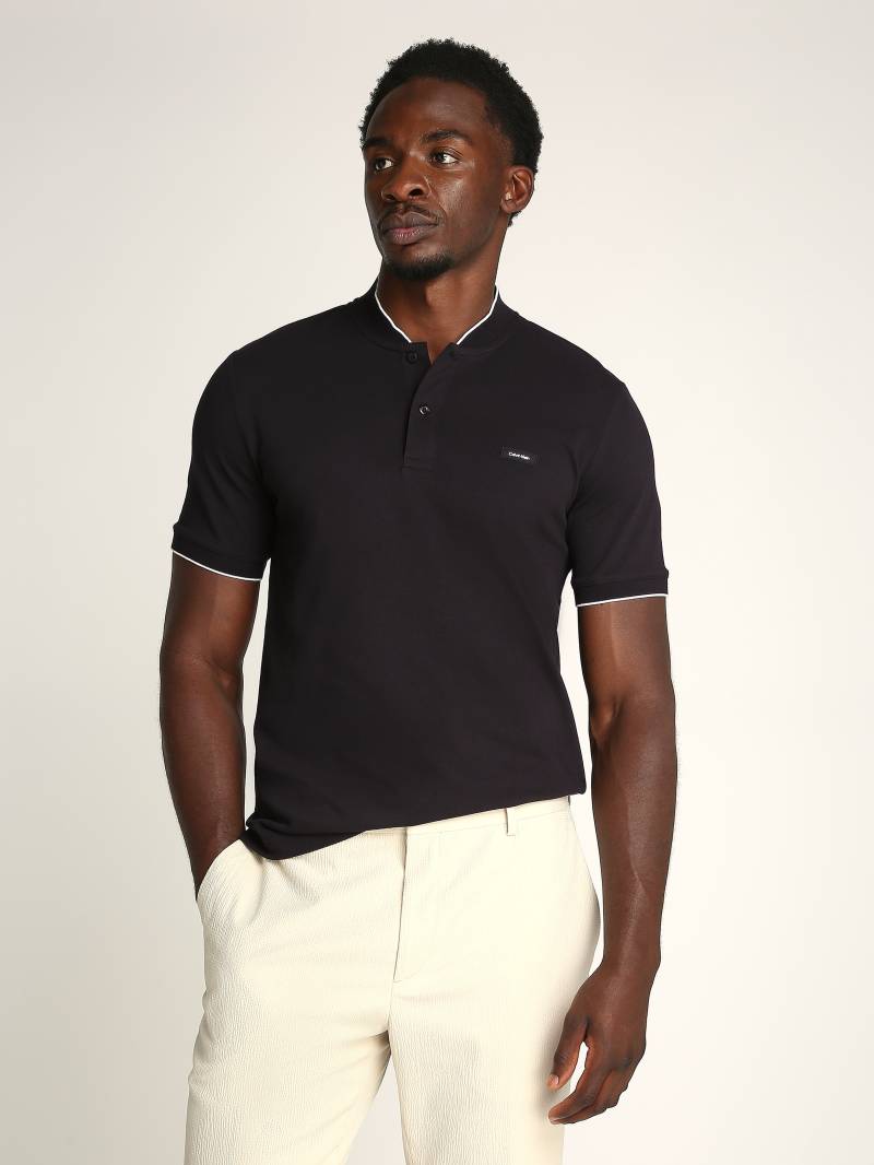 Calvin Klein Poloshirt »STRETCH PIQUE STAND COLLAR POLO«, mit kontrastfarbenen Kanten von Calvin Klein