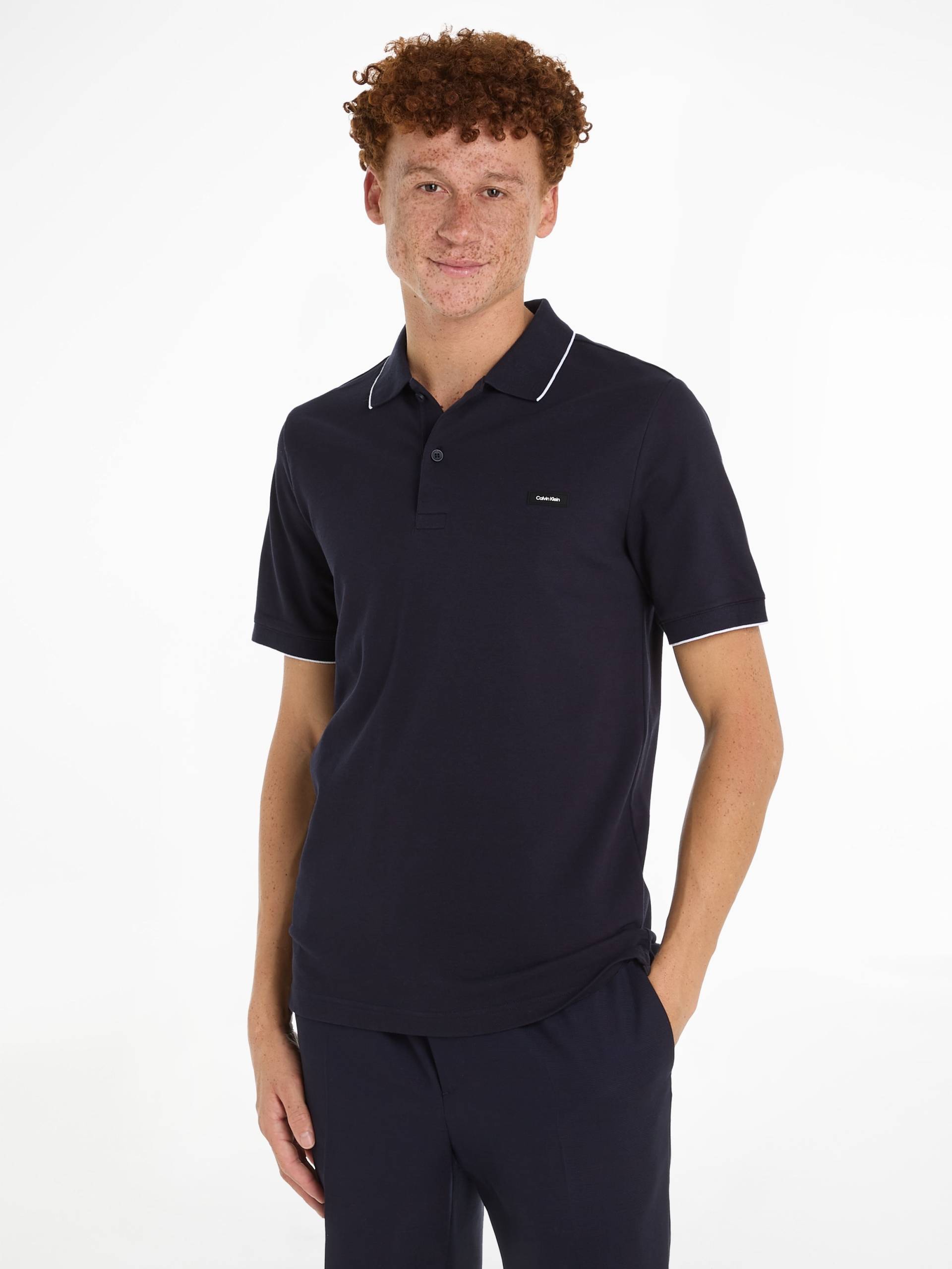 Calvin Klein Poloshirt »STRETCH PIQUE TIPPING POLO« von Calvin Klein