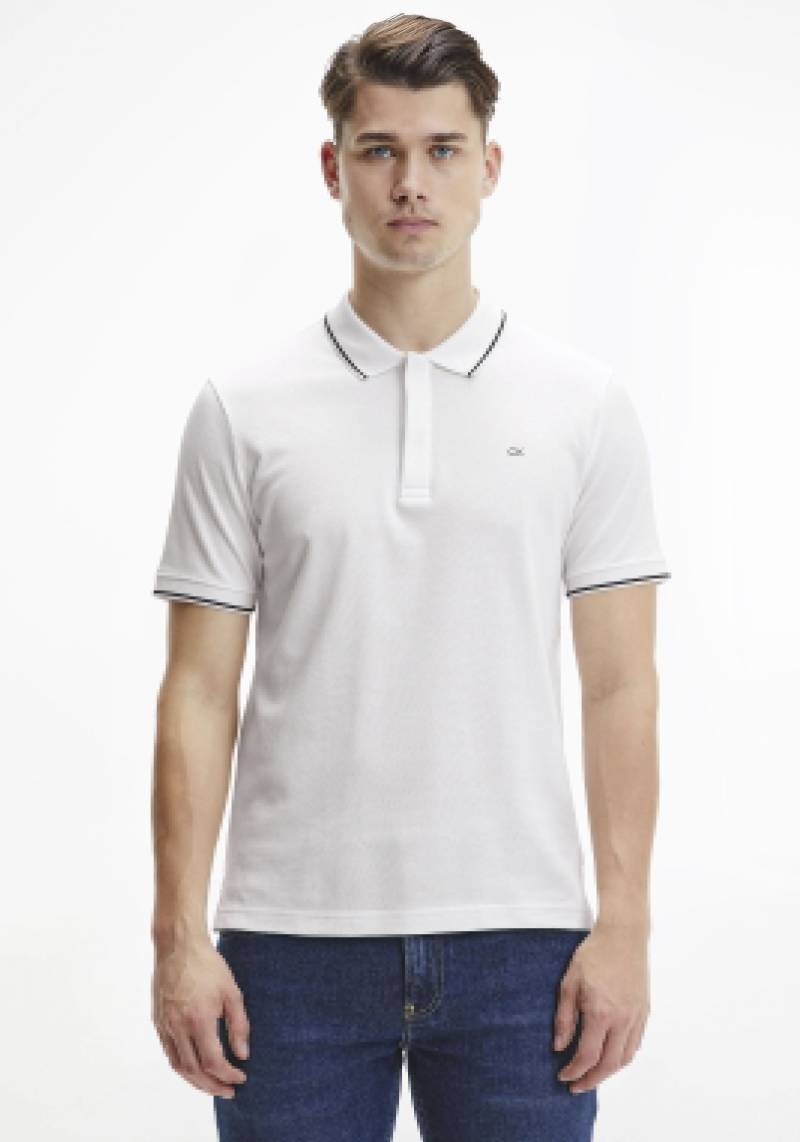 Calvin Klein Poloshirt »STRETCH PIQUE TIPPING SLIM POLO« von Calvin Klein