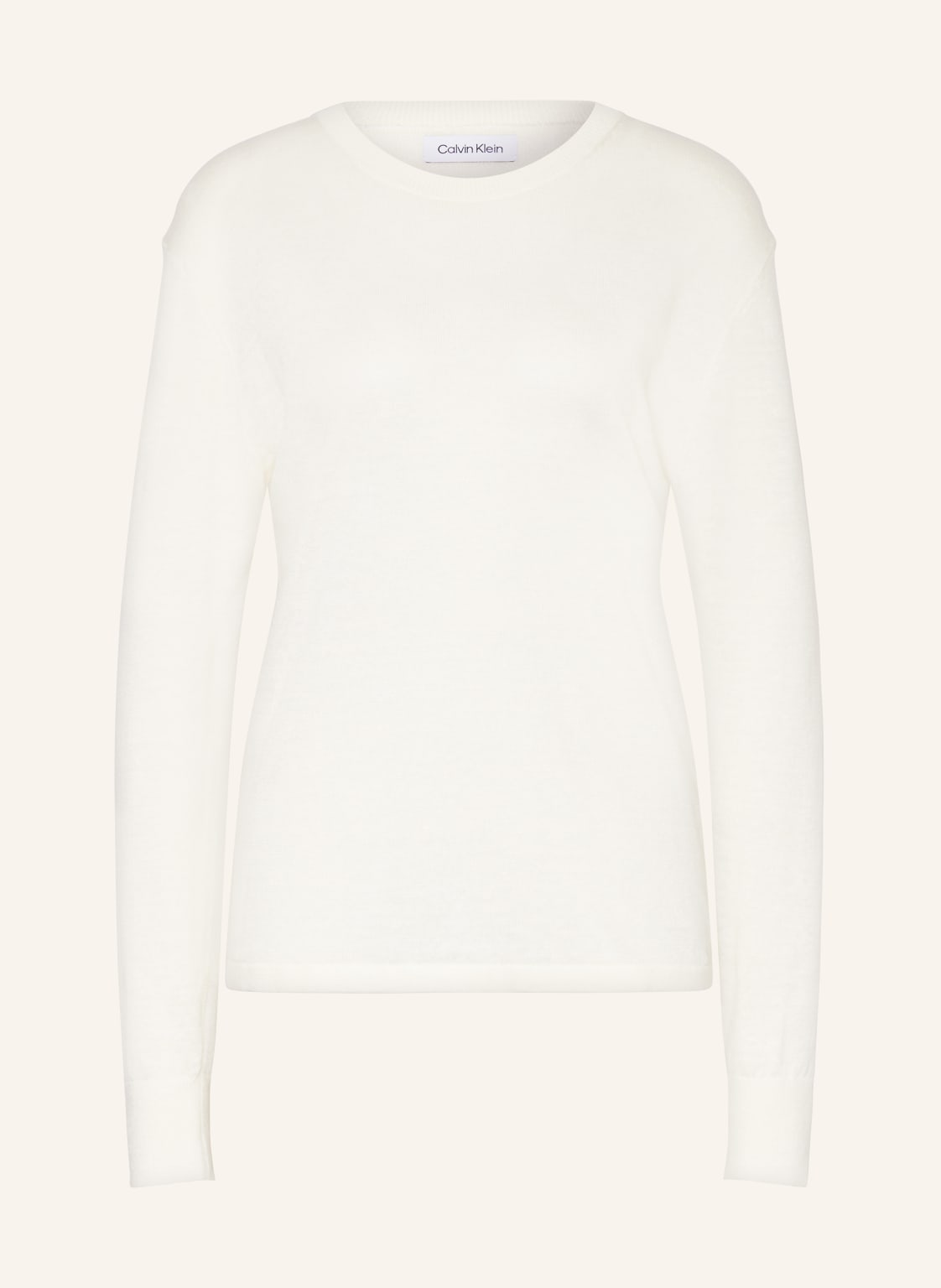 Calvin Klein Pullover Mit Leinen weiss von Calvin Klein