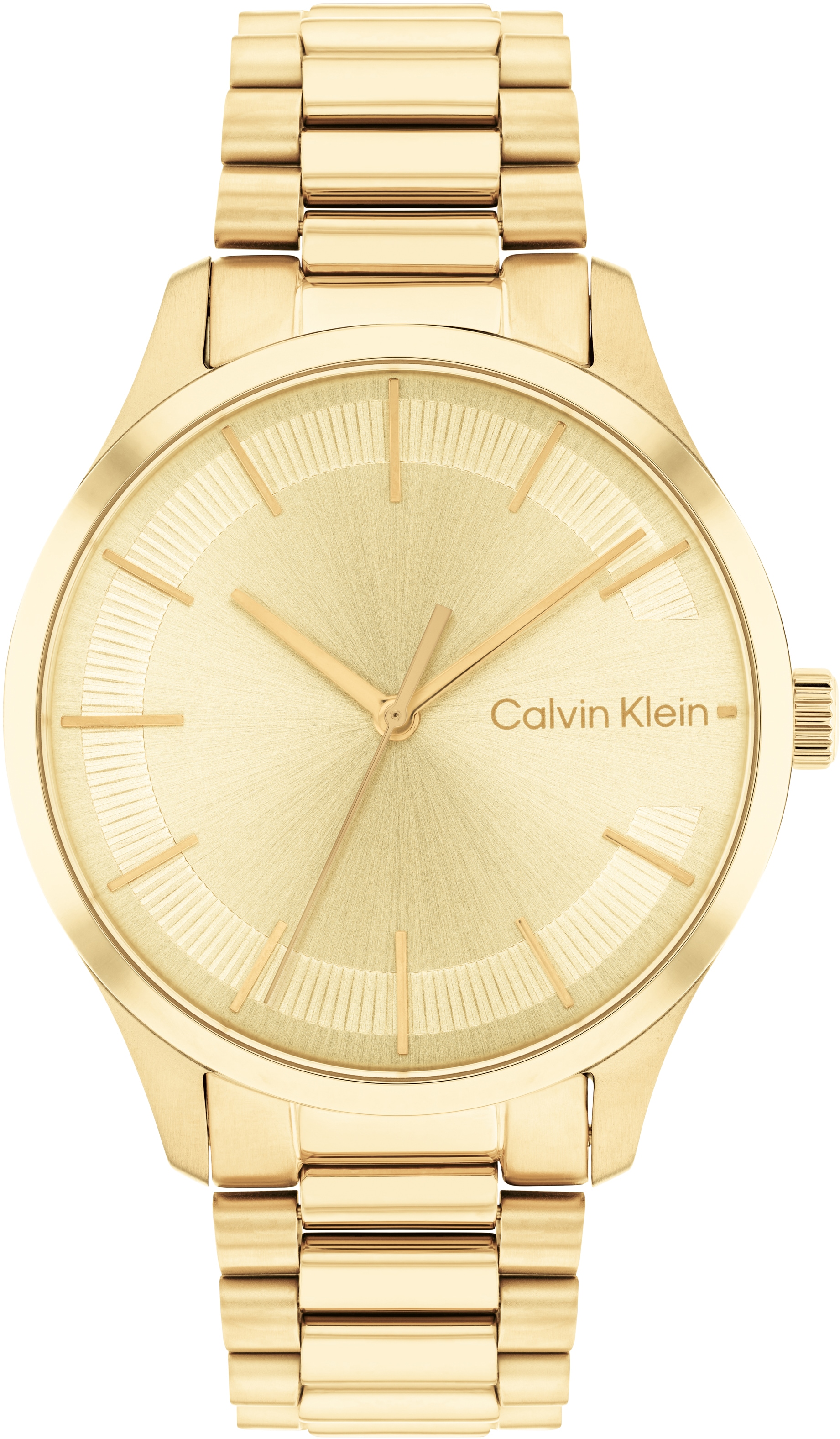 Calvin Klein Quarzuhr »Iconic Bracelet 35mm, 25200043«, Armbanduhr, Damenuhr, Mineralglas, IP-Beschichtung von Calvin Klein