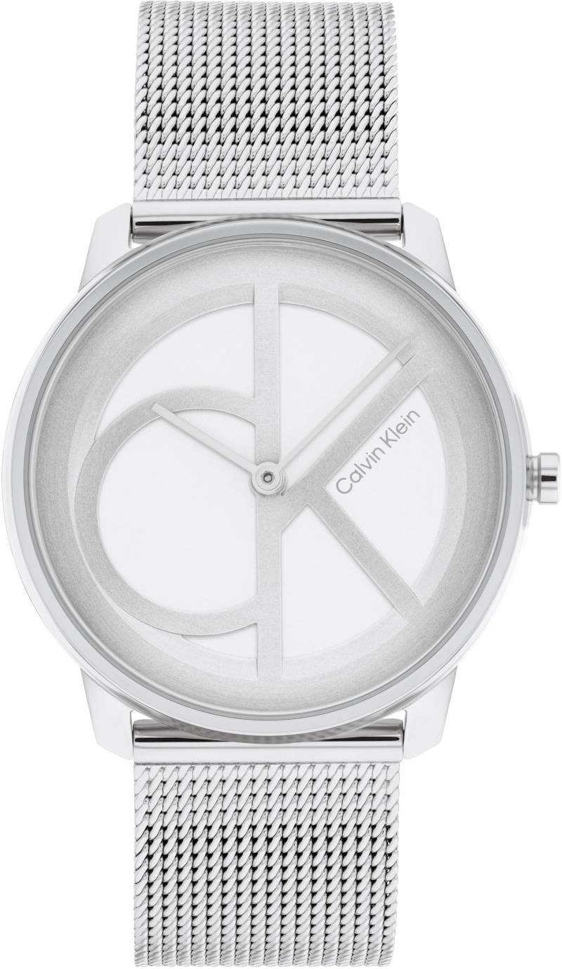 Calvin Klein Quarzuhr »Iconic Mesh 35 mm, 25200032«, Armbanduhr, Damenuhr, Mineralglas, Edelstahlarmband von Calvin Klein