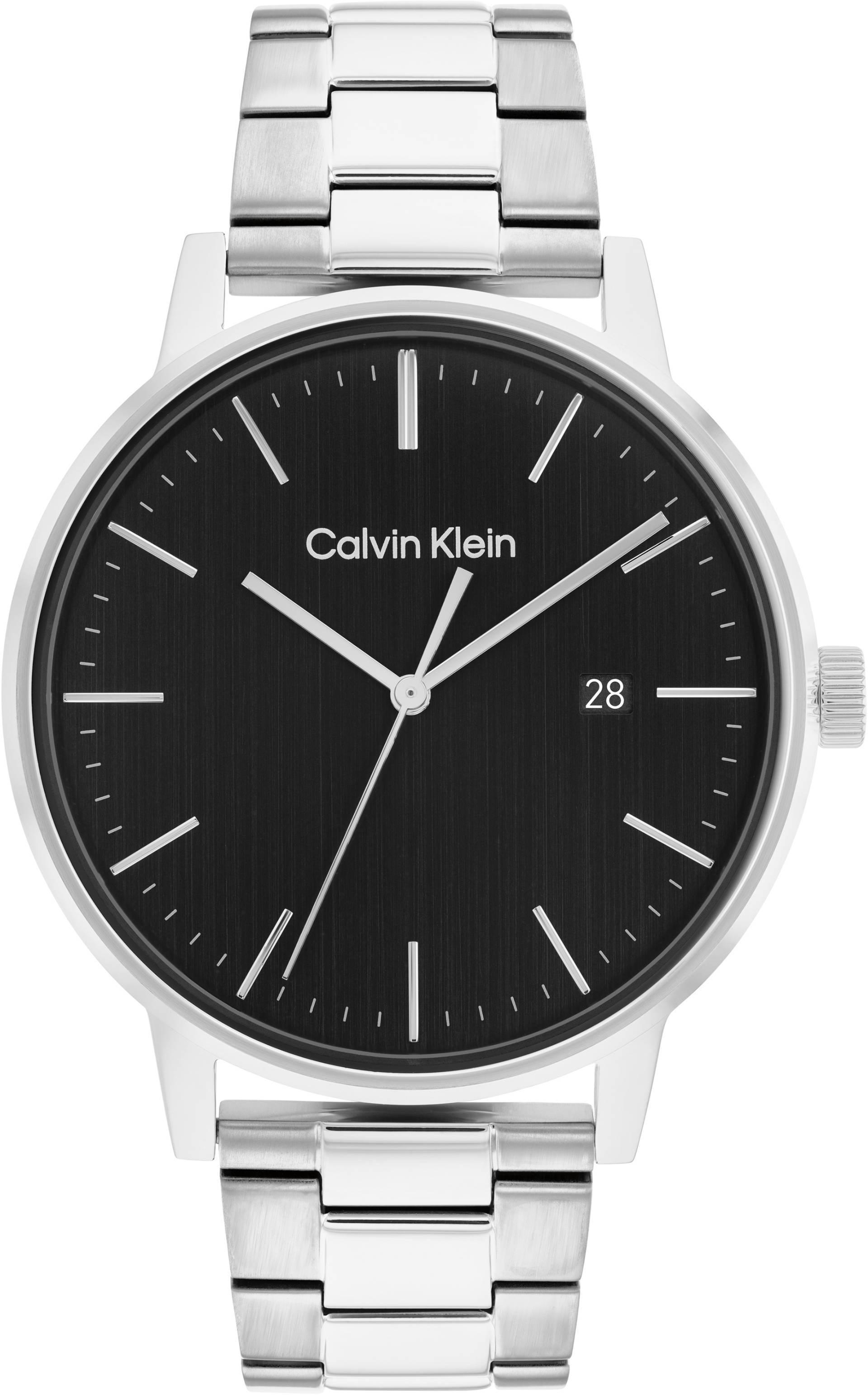 Calvin Klein Quarzuhr »LINKED«, Armbanduhr, Herrenuhr, Datum, Mineralglas, Edelstahlarmband von Calvin Klein