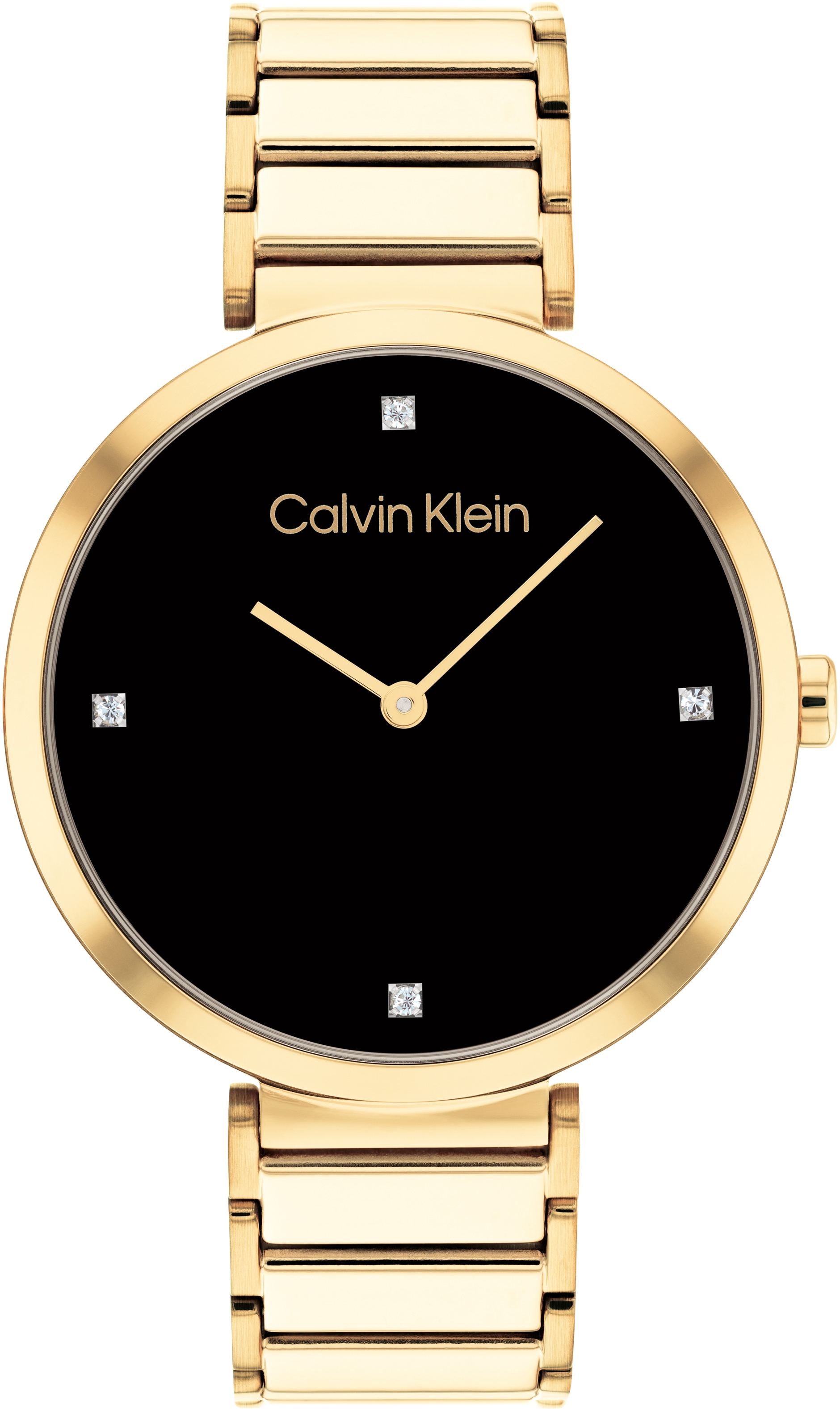 Calvin Klein Quarzuhr »Minimalistic T Bar 36 mm, 25200136«, Armbanduhr, Damenuhr, Mineralglas, Glaskristalle von Calvin Klein
