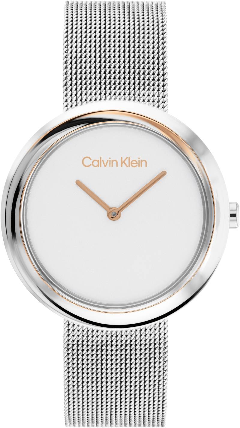 Calvin Klein Quarzuhr »Twisted Bezel, 25200011«, Armbanduhr, Damenuhr, Mineralglas, IP-Beschichtung von Calvin Klein