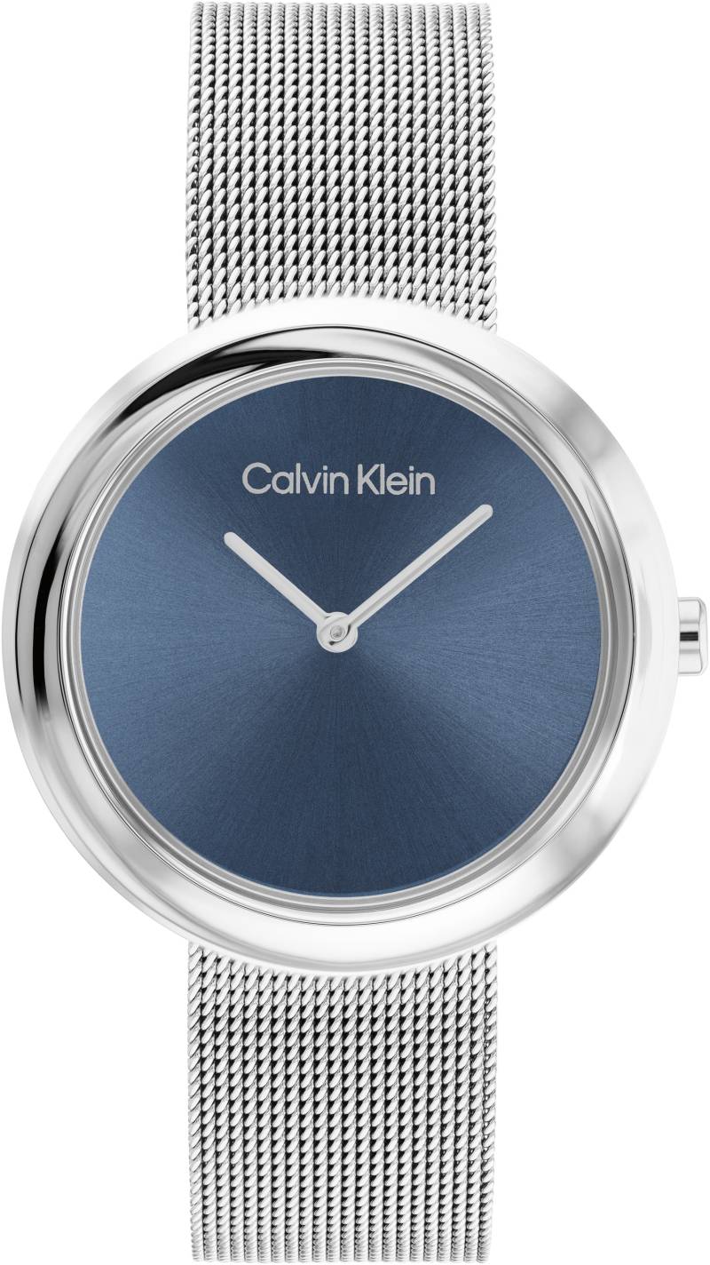 Calvin Klein Quarzuhr »Twisted Bezel, 25200014«, Armbanduhr, Damenuhr, Mineralglas, Edelstahlarmband von Calvin Klein