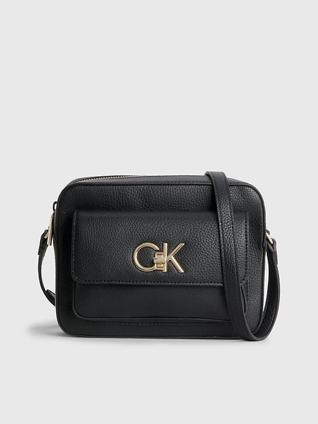 Calvin klein Re-lock camera bag w/flap pbl-0 Einmalige Grösse von Calvin klein