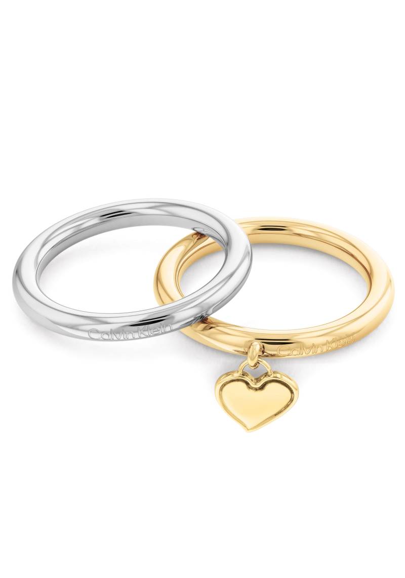 Calvin Klein Ring-Set »Multipack Schmuck Edelstahl Fingerringe Ringset Damenringe«, (Set, 2 tlg.) von Calvin Klein