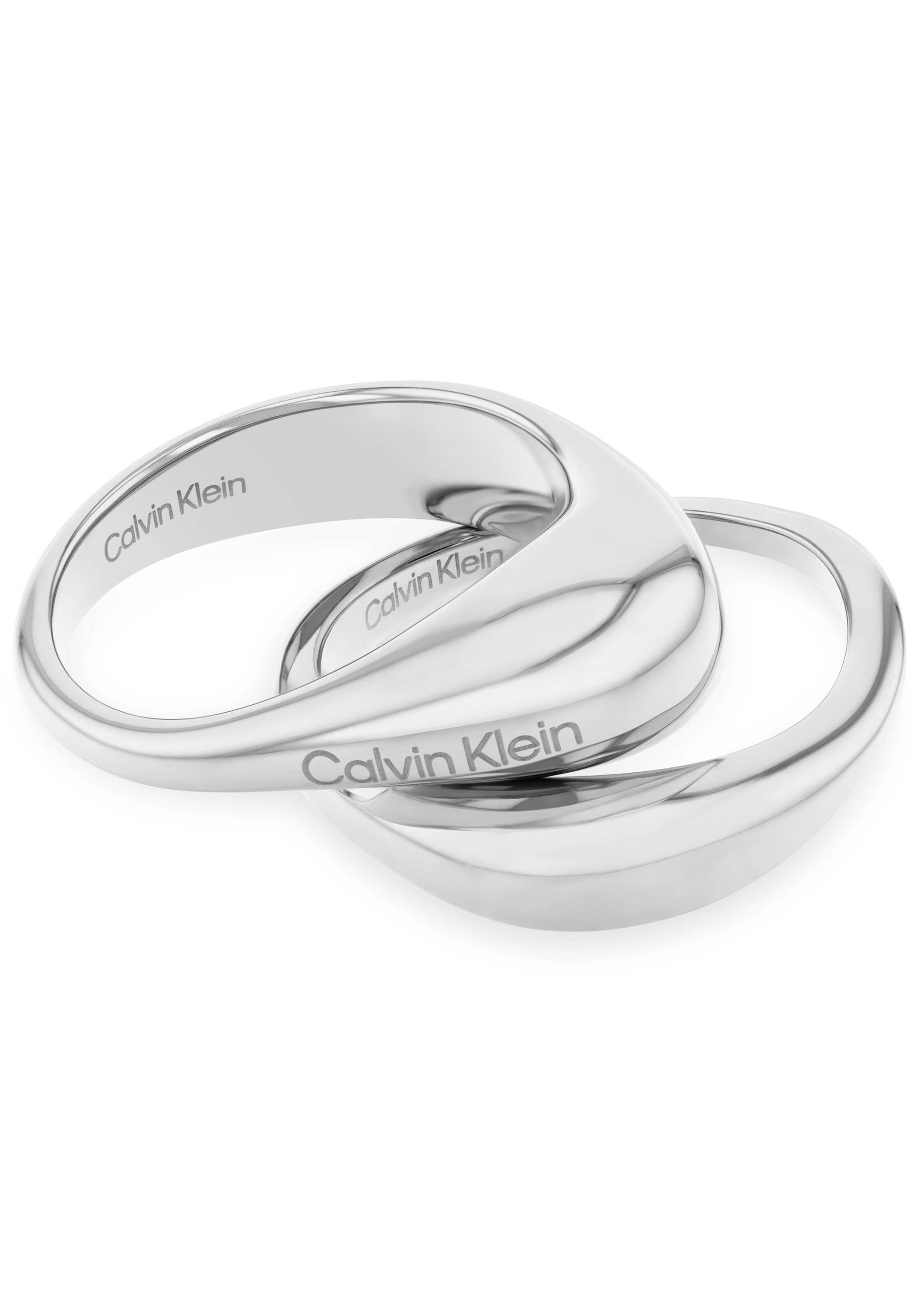 Calvin Klein Ring-Set »Multipack Schmuck Edelstahl Fingerringe Ringset Damenringe DROPS«, (Set, 2 tlg.) von Calvin Klein