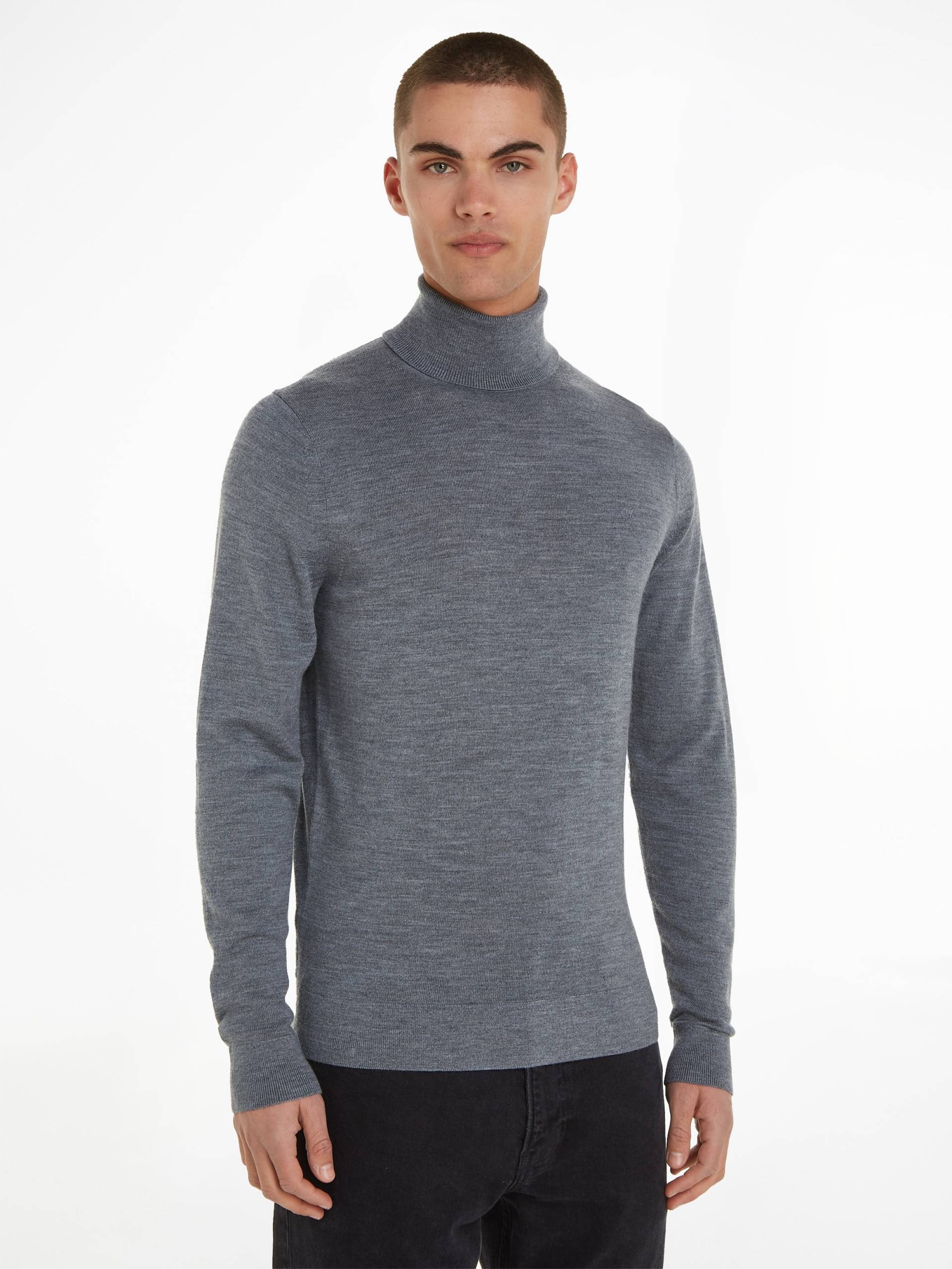 Calvin Klein Rollkragenpullover »SUPERIOR WOOL TURTLE NECK«, mit Logostickerei Calvin Klein Rollkragenpullover »SUPERIOR WOOL TURTLE NECK«, mit Logostickerei von Calvin Klein