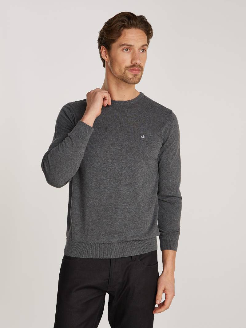 Calvin Klein Rundhalspullover »COTTON SILK BLEND CN SWEATER«, mit Logoprägung von Calvin Klein