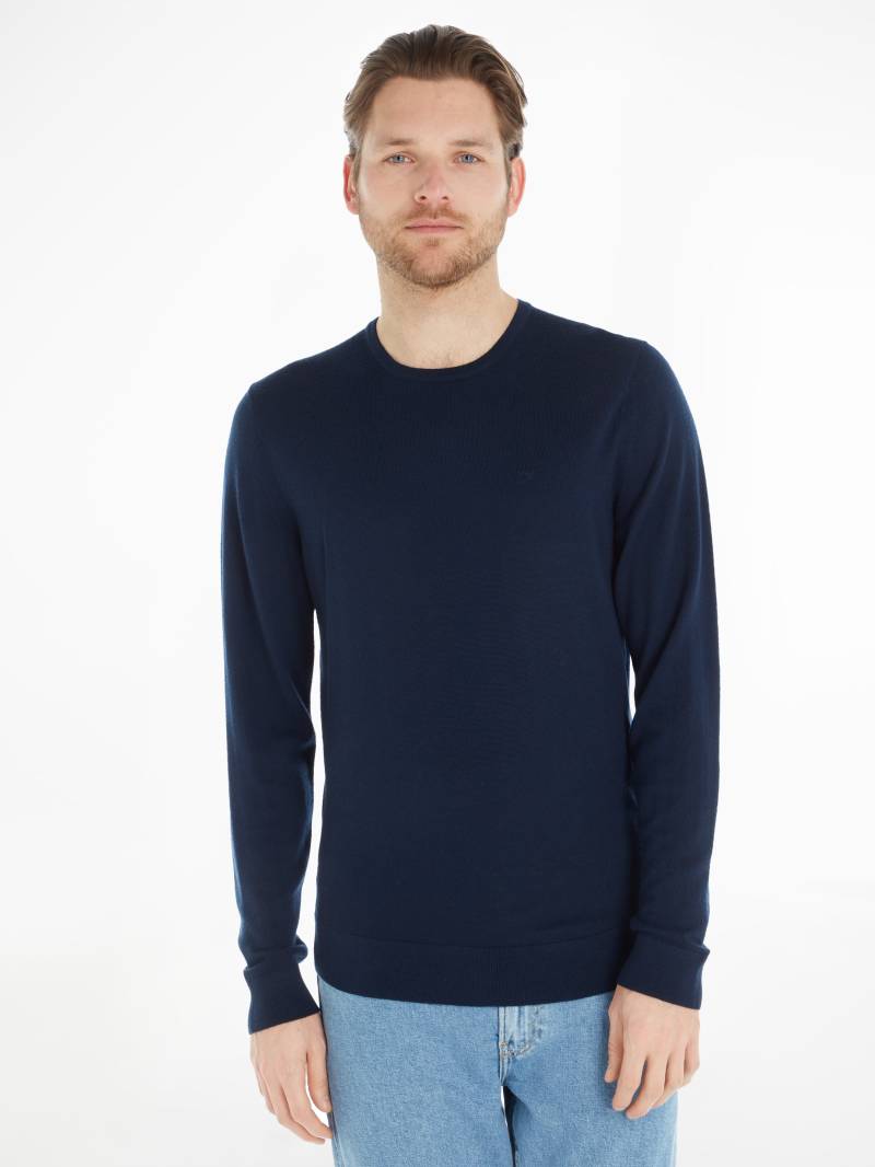 Calvin Klein Rundhalspullover »SUPERIOR WOOL CREW NECK SWEATER«, aus Feinstrick von Calvin Klein