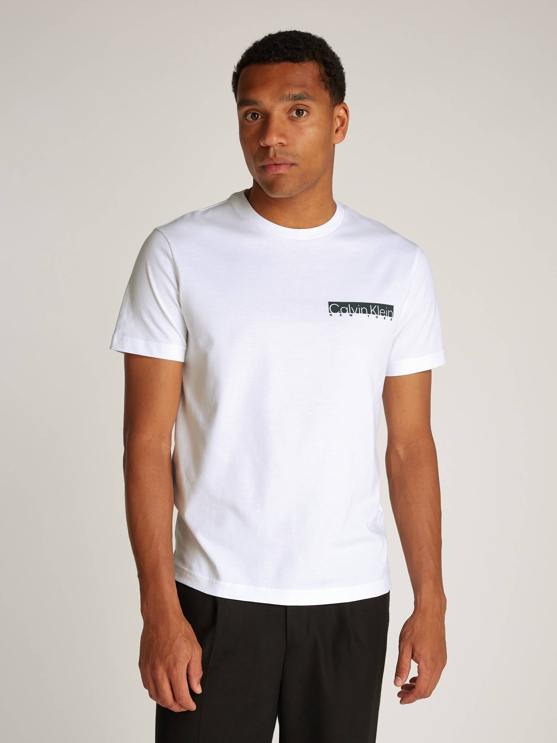 Calvin Klein Rundhalsshirt »NY CHEST BOX LOGO T-SHIRT«, mit Logoprint von Calvin Klein