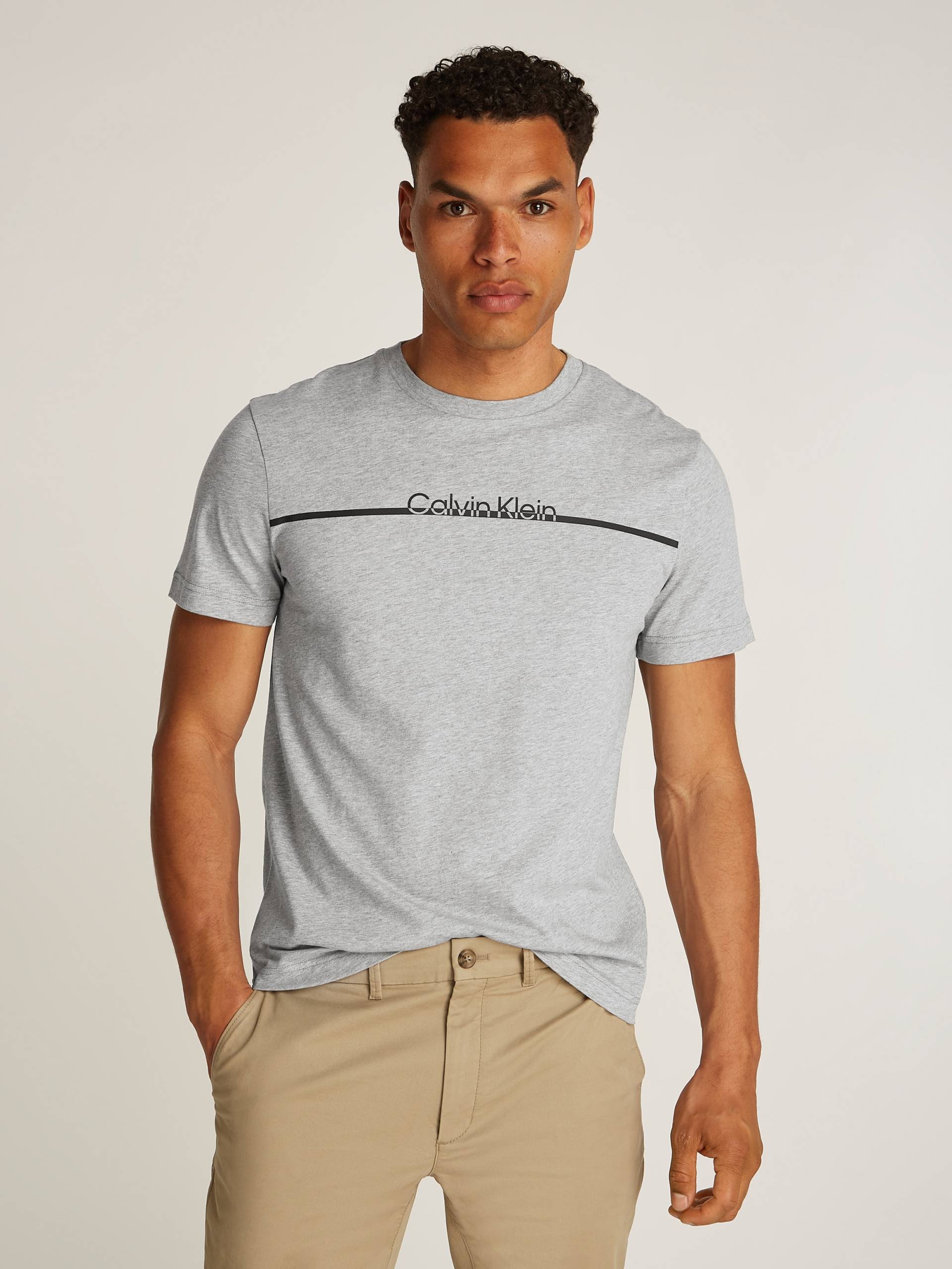 Calvin Klein Rundhalsshirt »SPLIT LINE LOGO T-SHIRT«, mit Logoprint von Calvin Klein