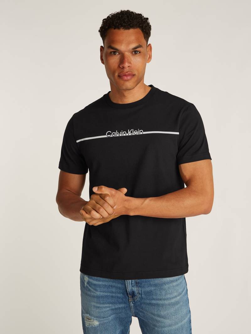 Calvin Klein Rundhalsshirt »SPLIT LINE LOGO T-SHIRT«, mit Logoprint von Calvin Klein