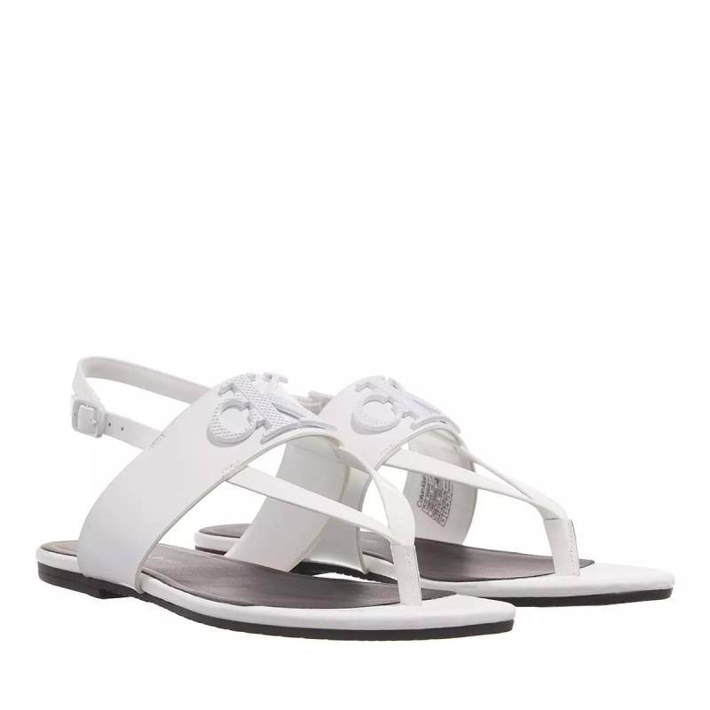 Calvin Klein Sandalen - Flat Sandal Toepost Hw - Gr. 37 (EU) - in Weiß - für Damen von Calvin Klein