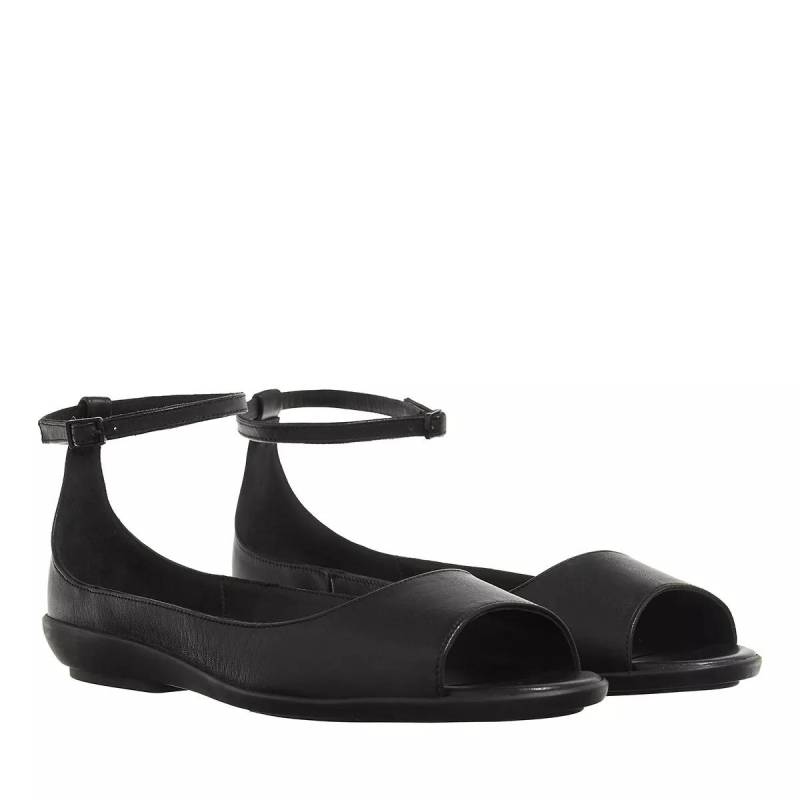 Calvin Klein Sandalen - Peep Toe Ballerina Lth - Gr. 36 (EU) - in Schwarz - für Damen von Calvin Klein