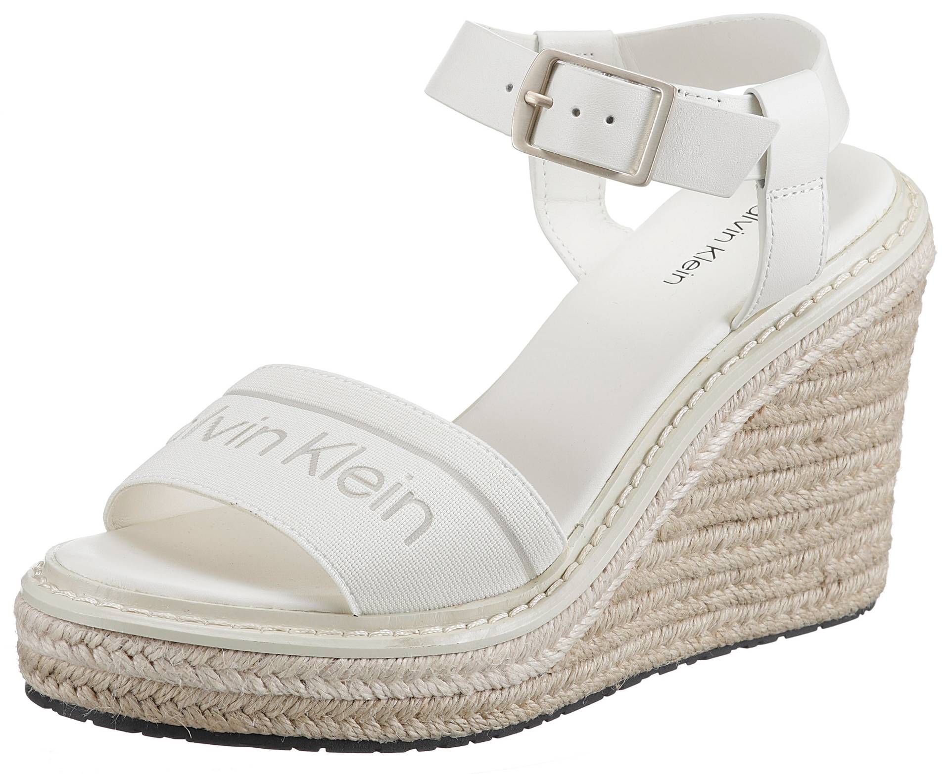 Calvin Klein Sandalette »WIRA 5C *I«, mit Bast bezogenem Keilabsatz von Calvin Klein