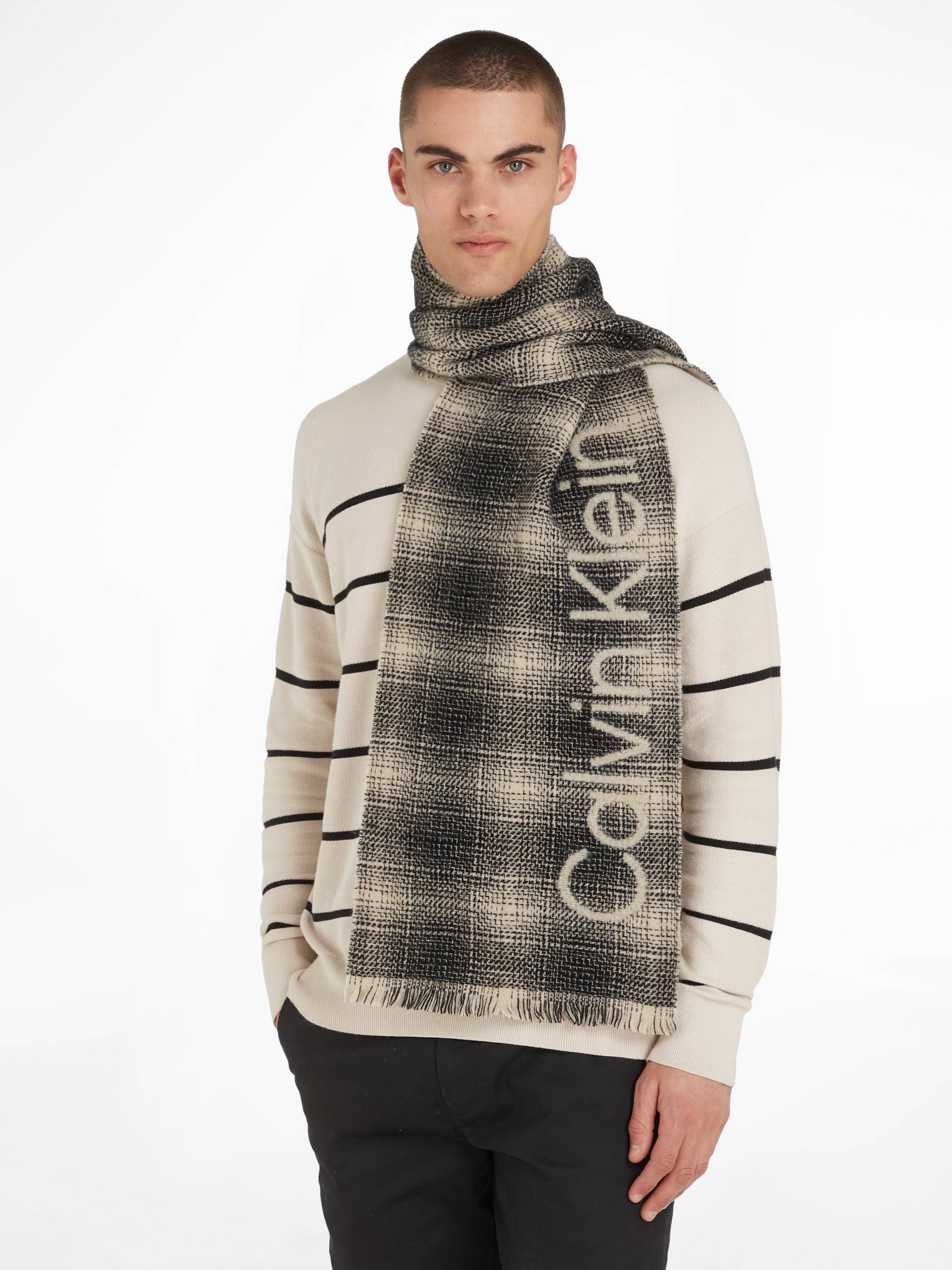 Calvin Klein Schal »CHECK SCARF«, mit Fransen von Calvin Klein