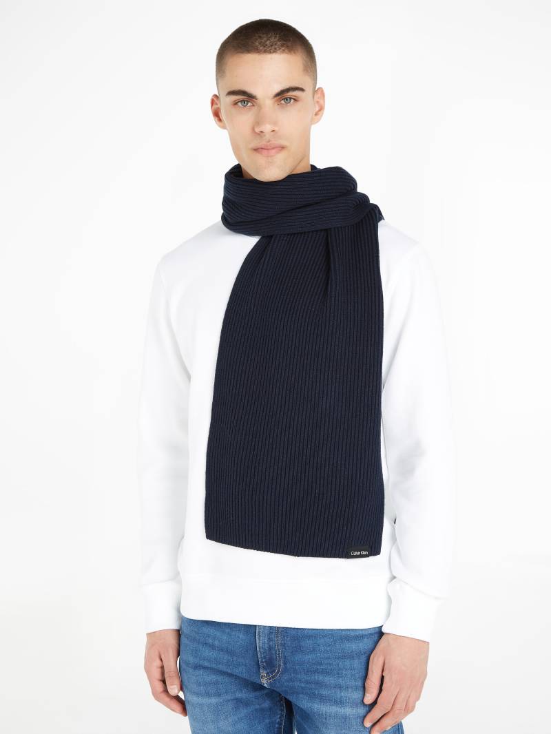 Calvin Klein Schal »CLASSIC COTTON RIB KNIT SCARF«, mit Markenlabel von Calvin Klein