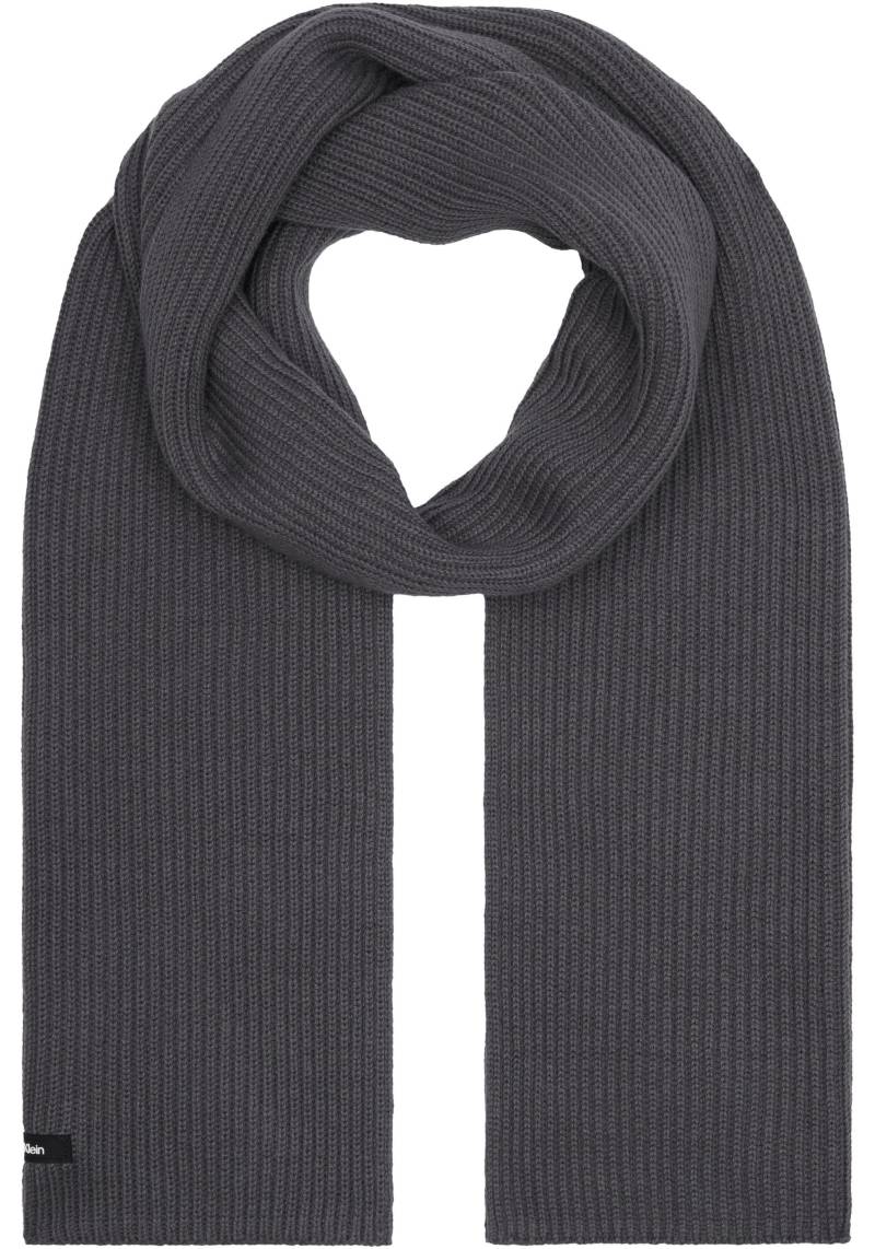 Calvin Klein Schal »CLASSIC COTTON RIB SCARF«, mit Logopatch von Calvin Klein