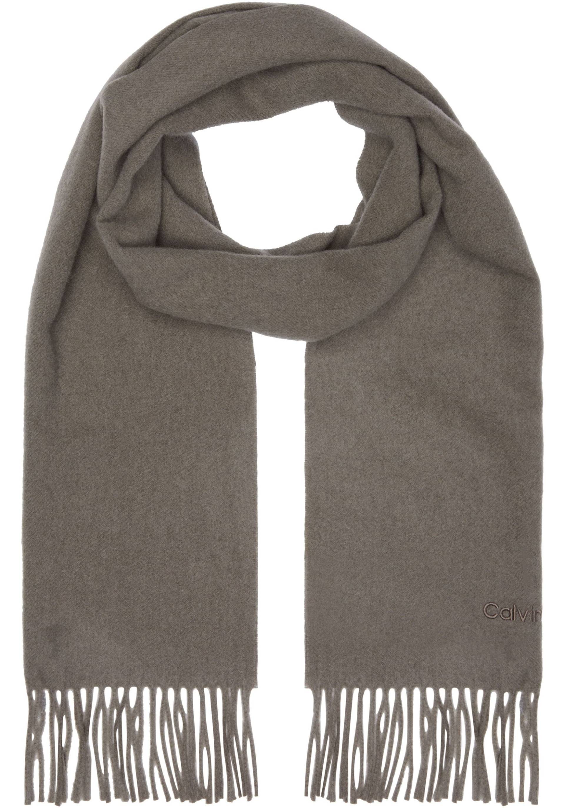 Calvin Klein Schal »CLASSIC WOOL SCARF«, mit Logostickerei von Calvin Klein