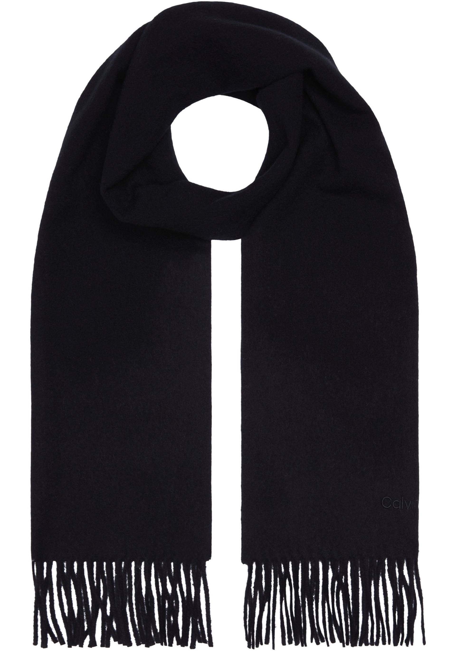 Calvin Klein Schal »CLASSIC WOOL SCARF«, mit Logostickerei von Calvin Klein